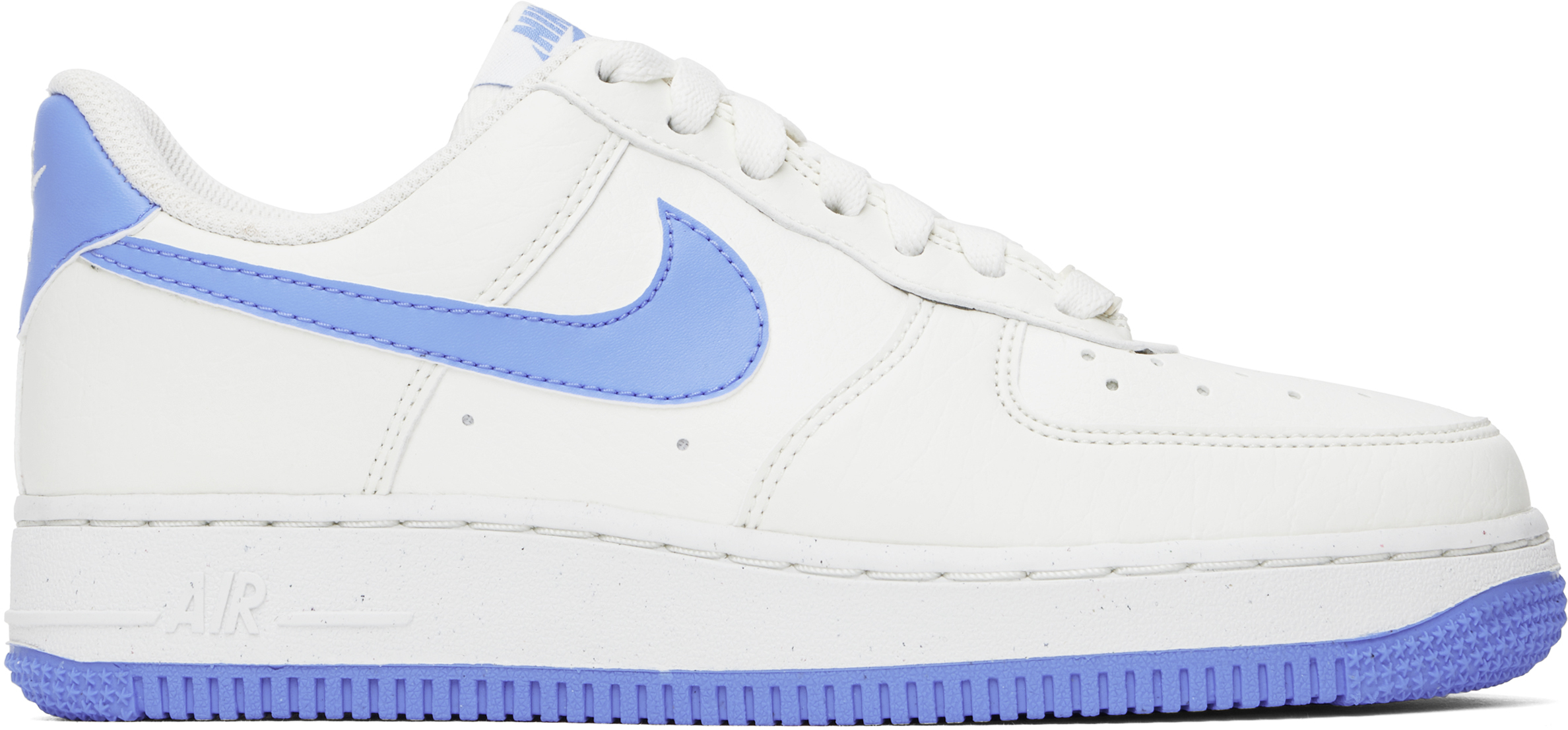 White & Blue Air Force 1 '07 Next Nature Sneakers