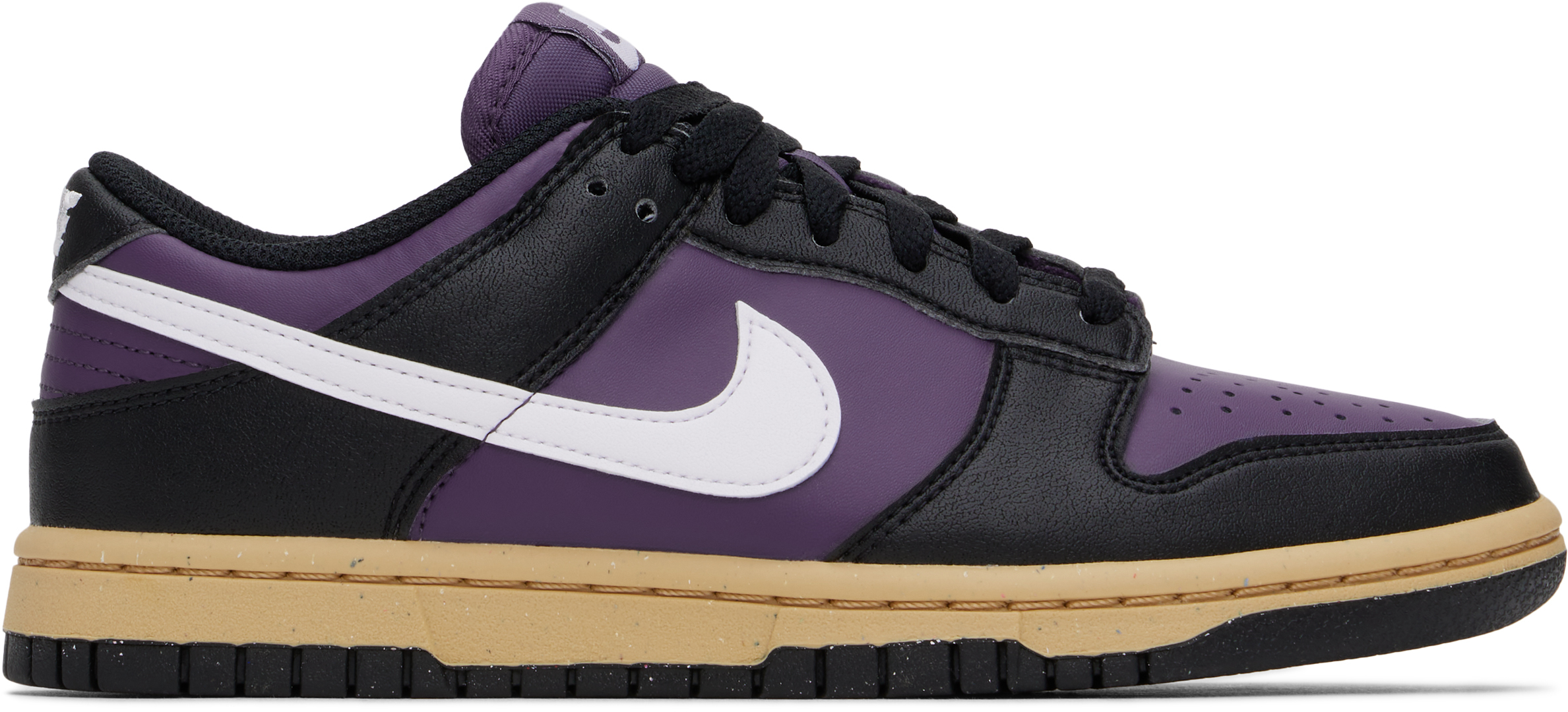 Nike Dunk Low Next Natural Sneaker In Dark Raisin/white-bl