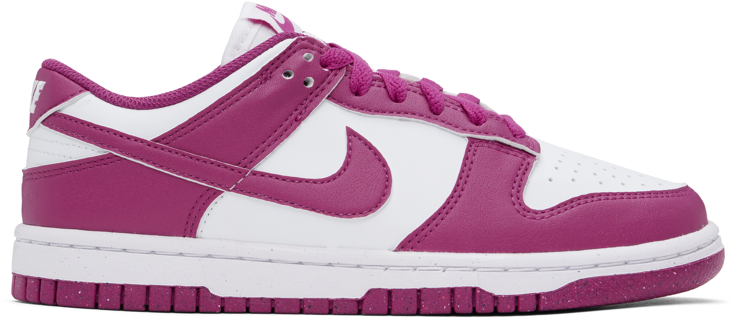 White & Pink Dunk Low Next Nature Sneakers