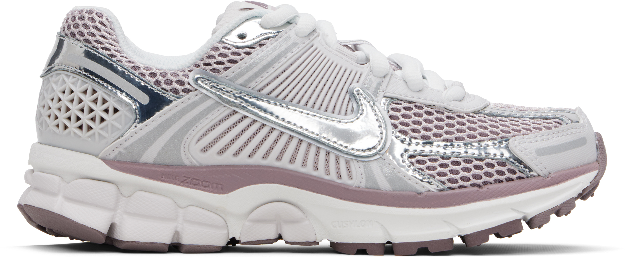 Nike White & Silver Zoom Vomero 5 Sneakers