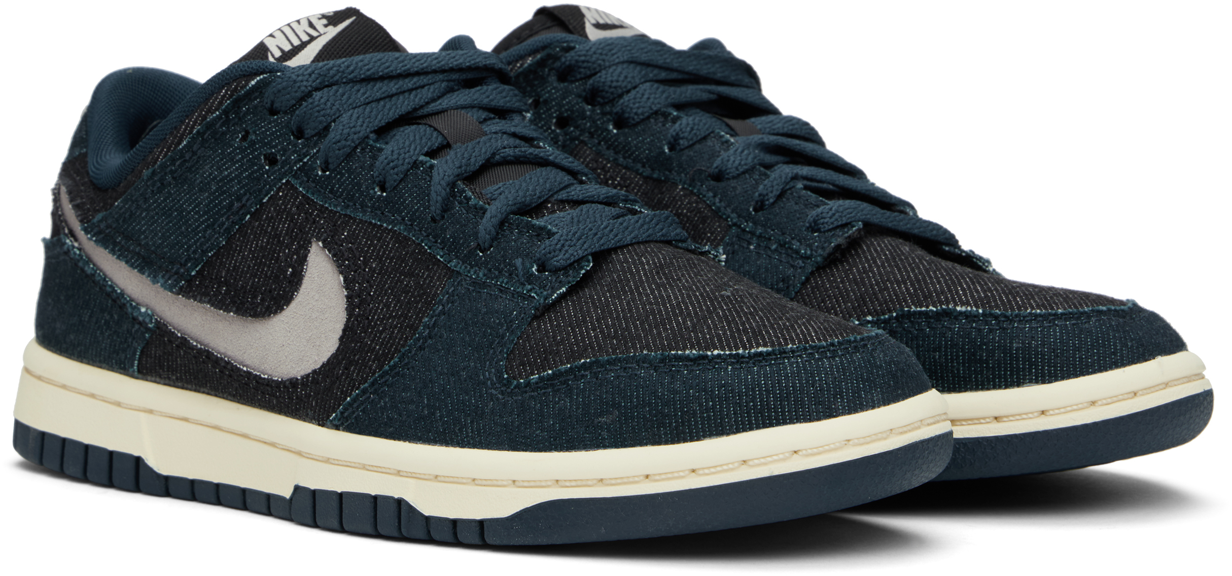 Nike Navy & Black Dunk Low Sneakers In Armory Navy/college