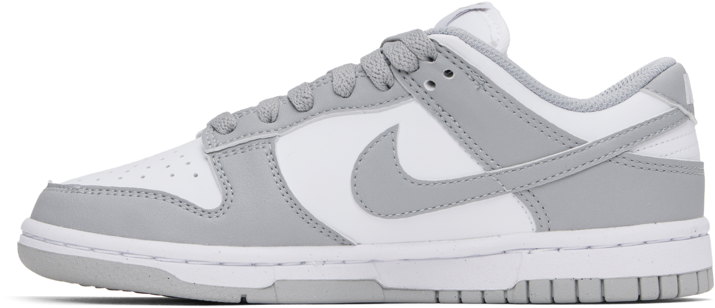 Nike White & Gray Dunk Low Next Nature Sneakers In White/lt Smoke Grey