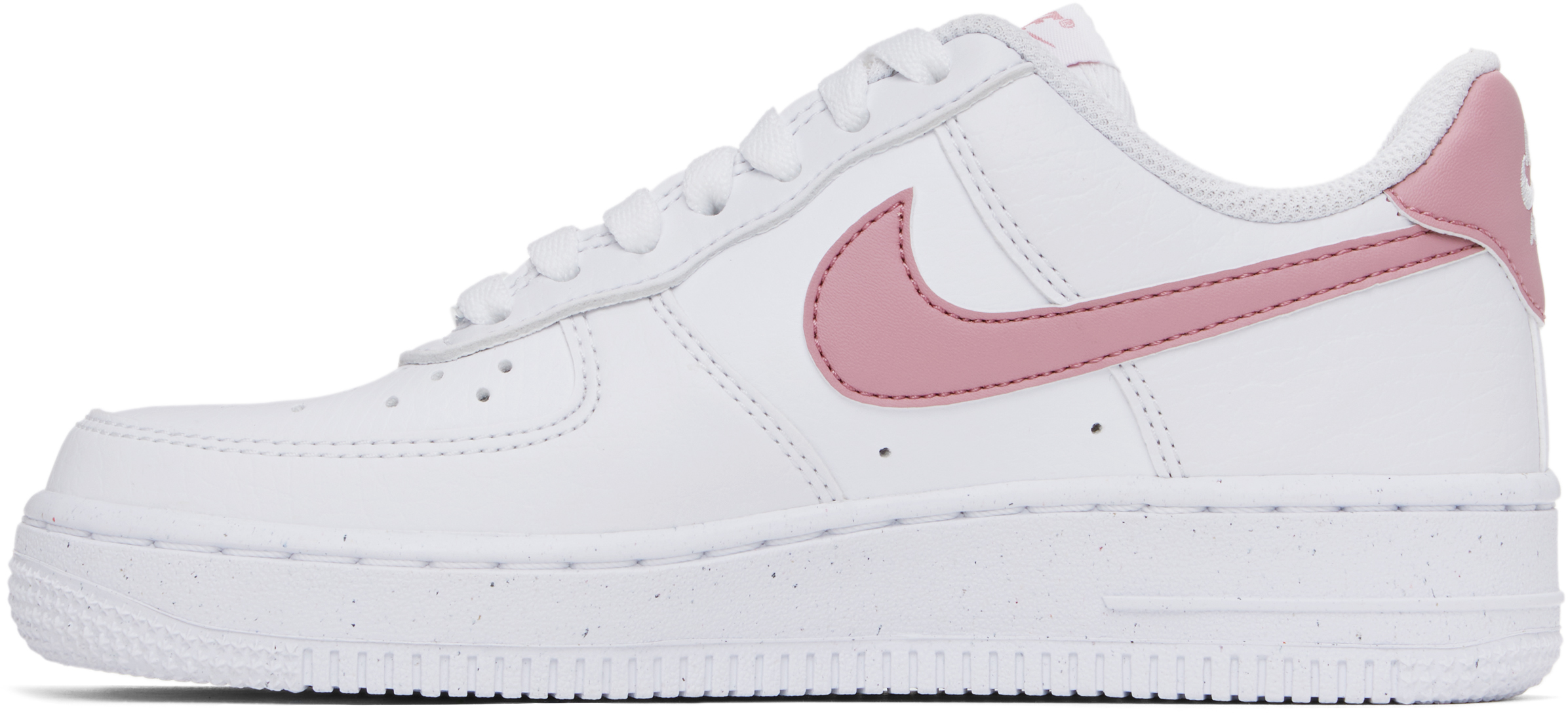Nike White & Pink Air Force 1 '07 Next Nature Sneakers In White/elemental Pink