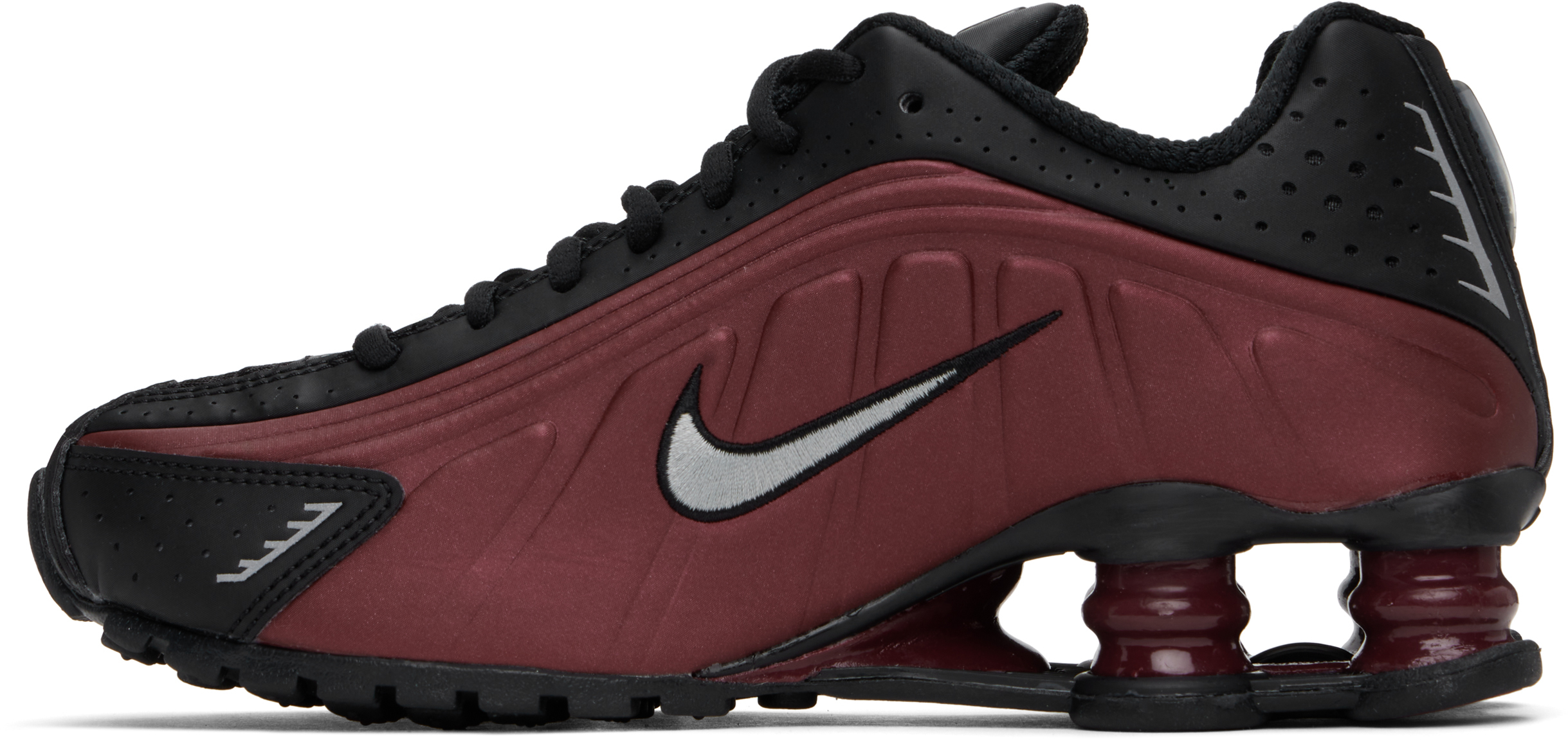 Nike Womens Shox R4 In Black/metallic Silve