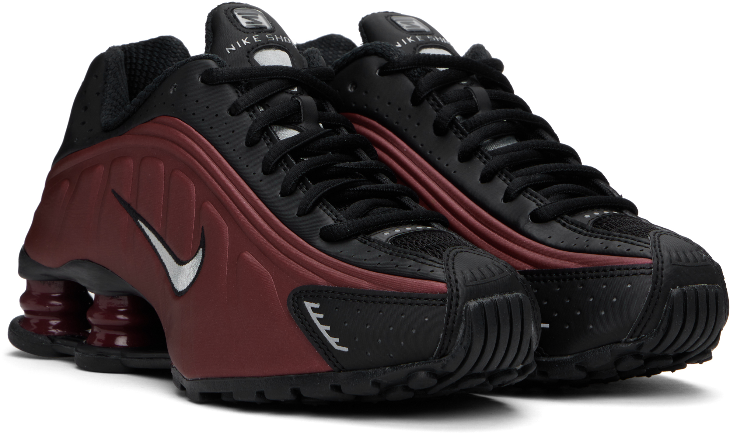 Nike Womens Shox R4 In Black/metallic Silve