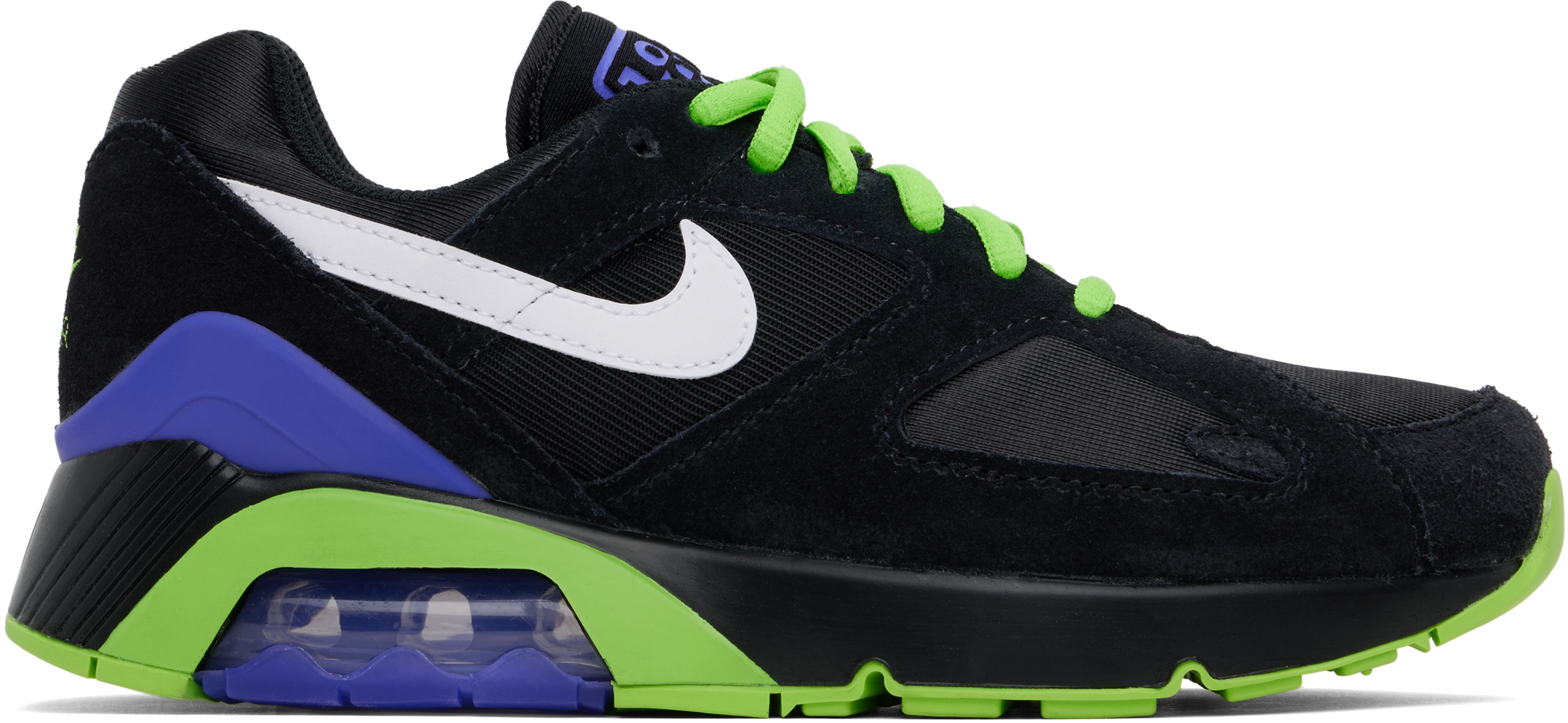 Black & Green Air Max 180 Beetlejuice Sneakers