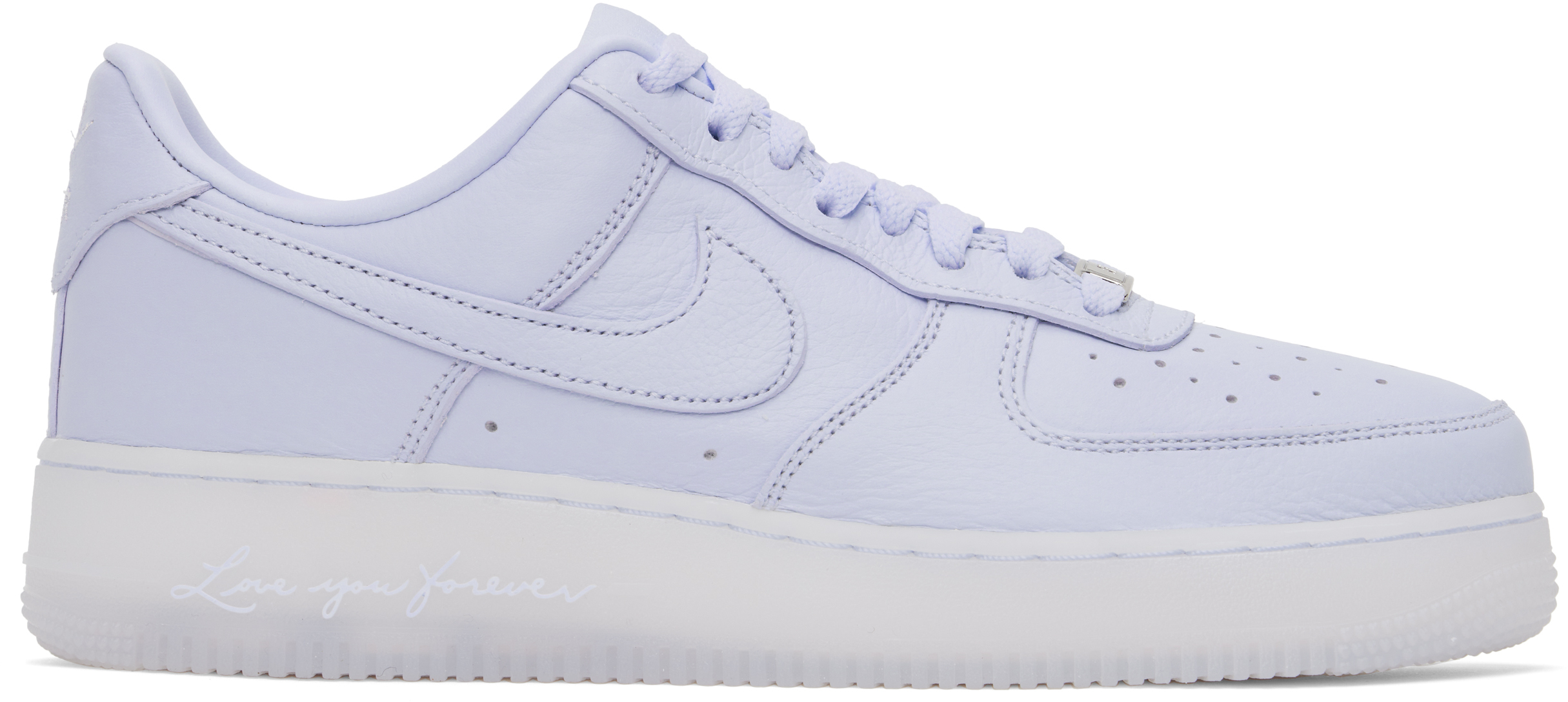 Purple NOCTA Edition Air Force 1 'Love You Forever' Sneakers