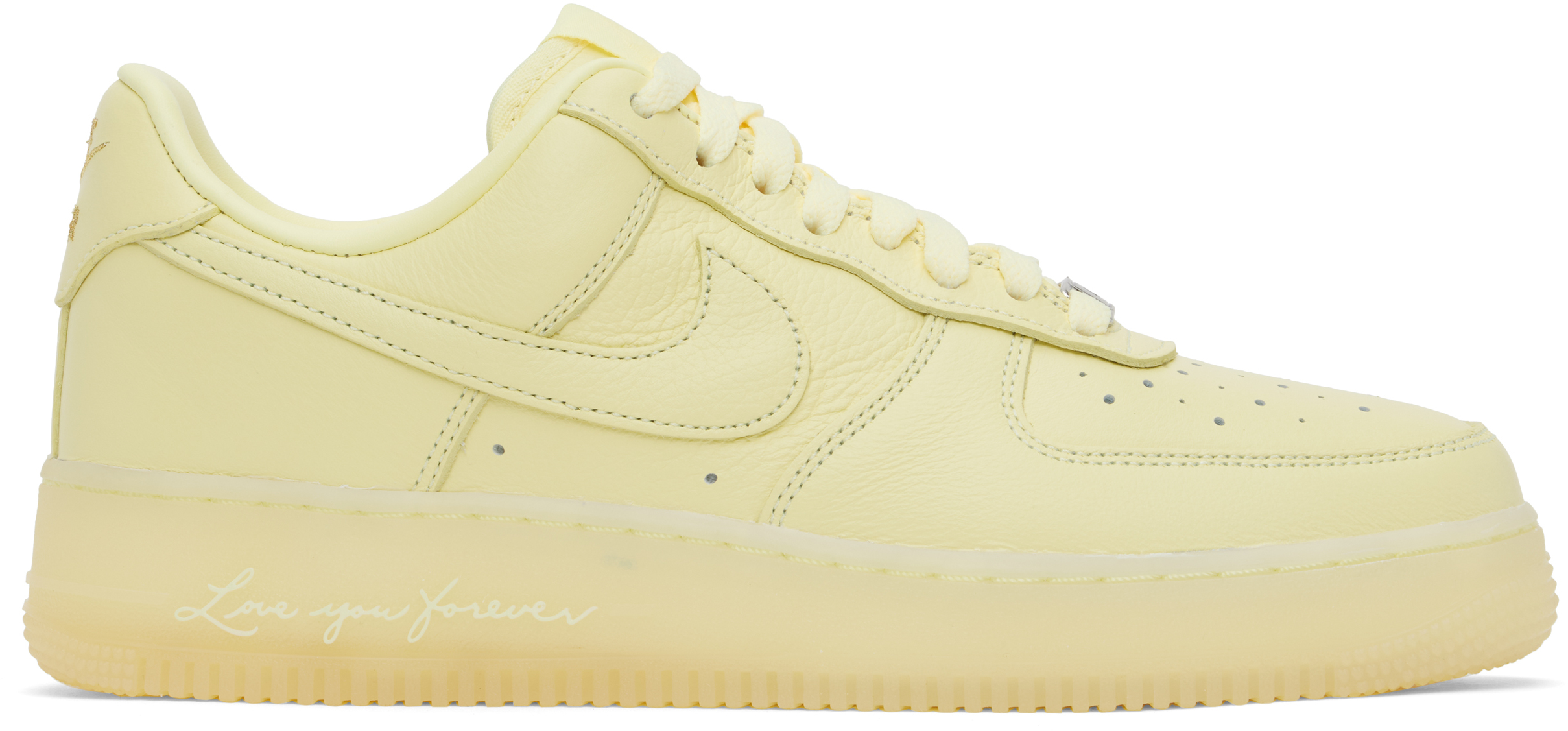 Nike: Yellow NOCTA Edition Air Force 1 'Love You Forever