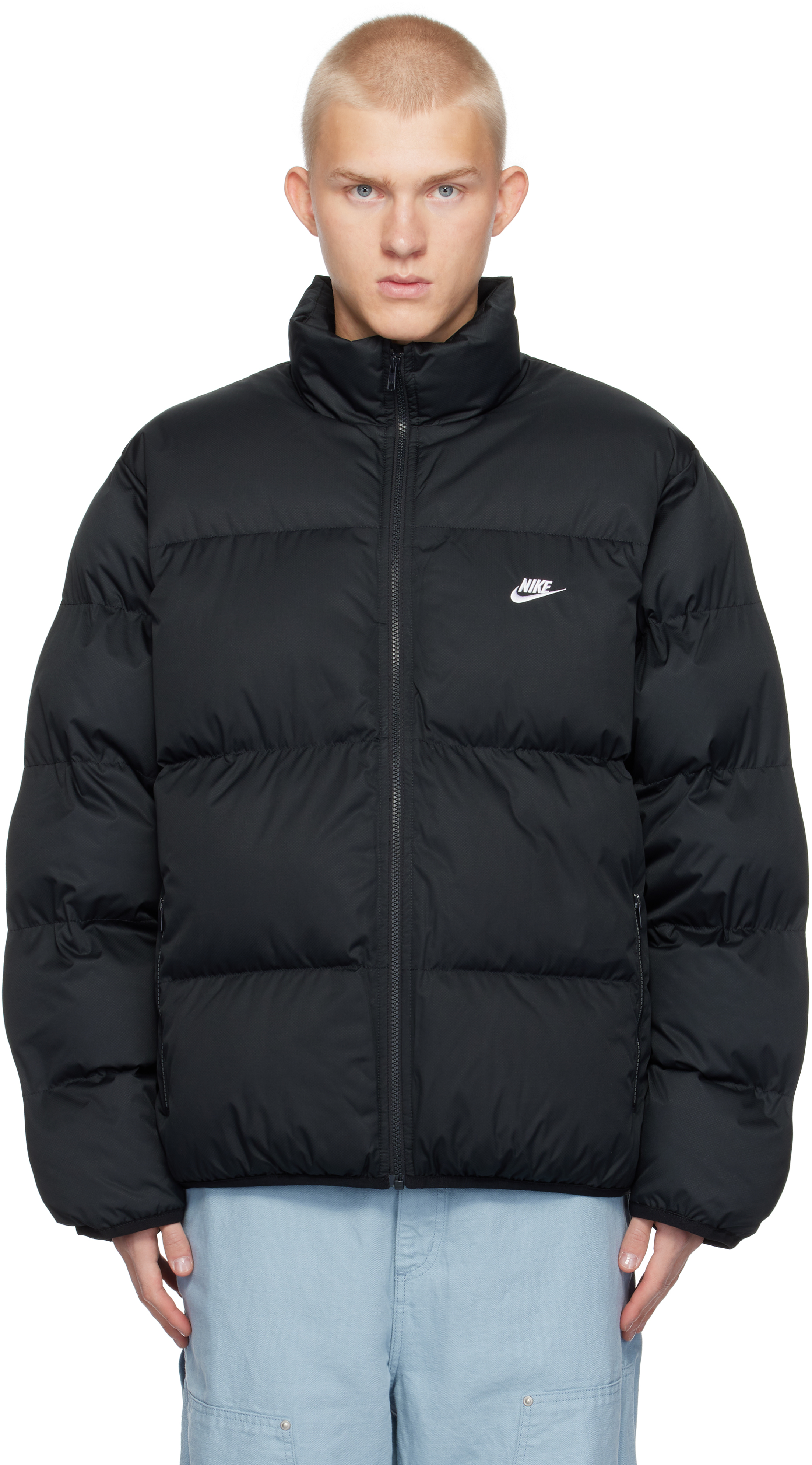 Black Sportswear Club Puffer Jacket