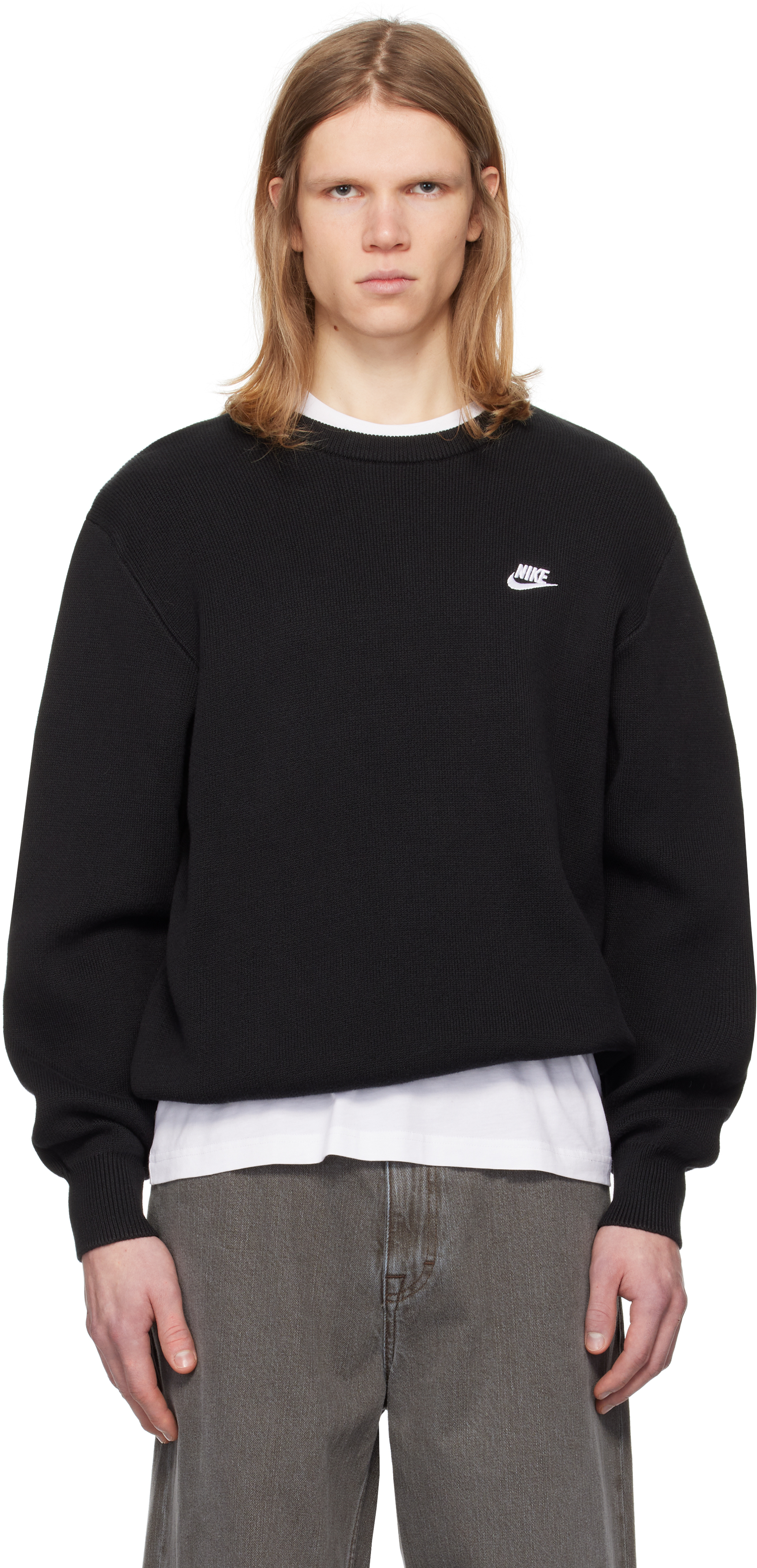 Black Club Crew-Neck Sweater