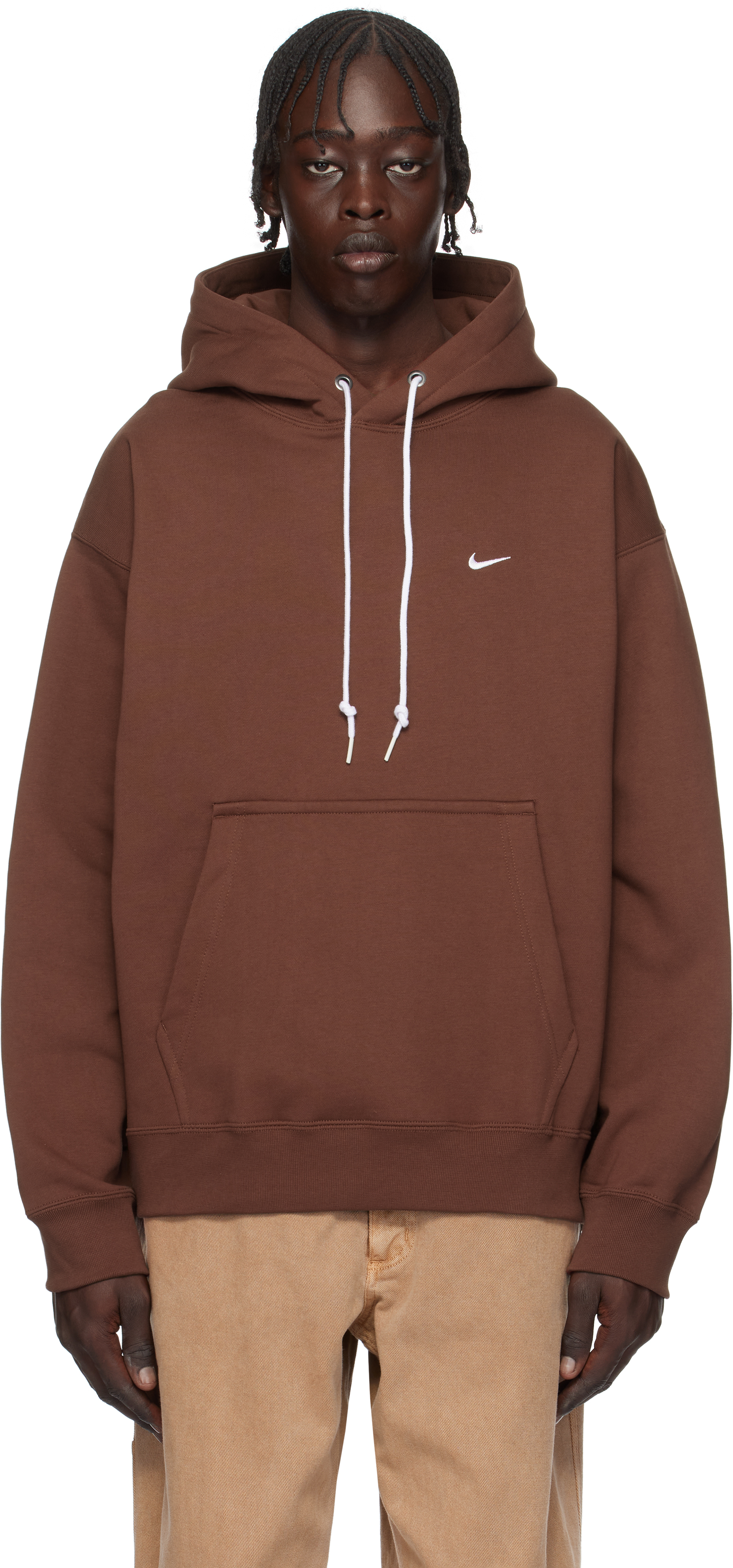 Burgundy Solo Swoosh Hoodie