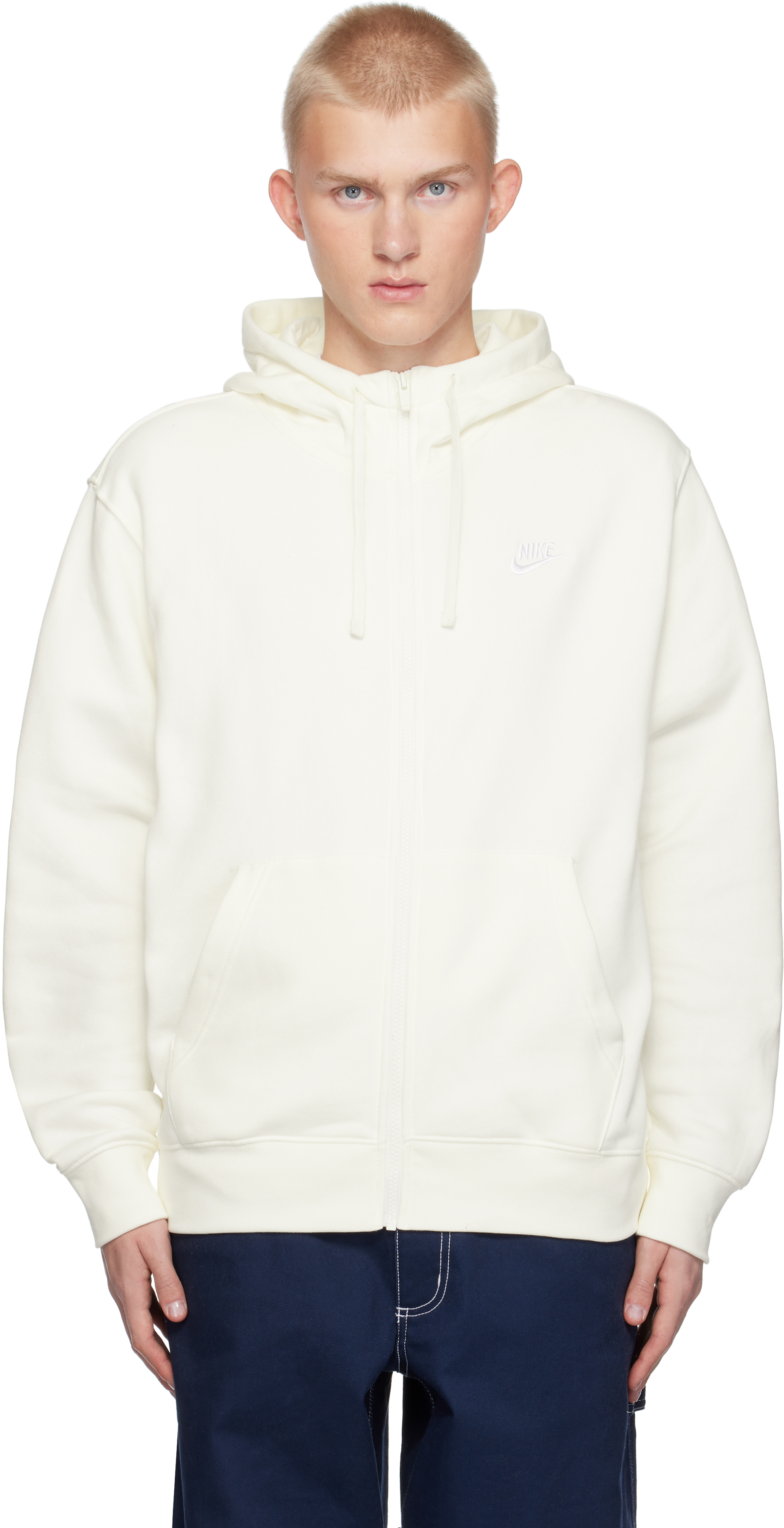 White Sportswear Club Fleece Hoodie