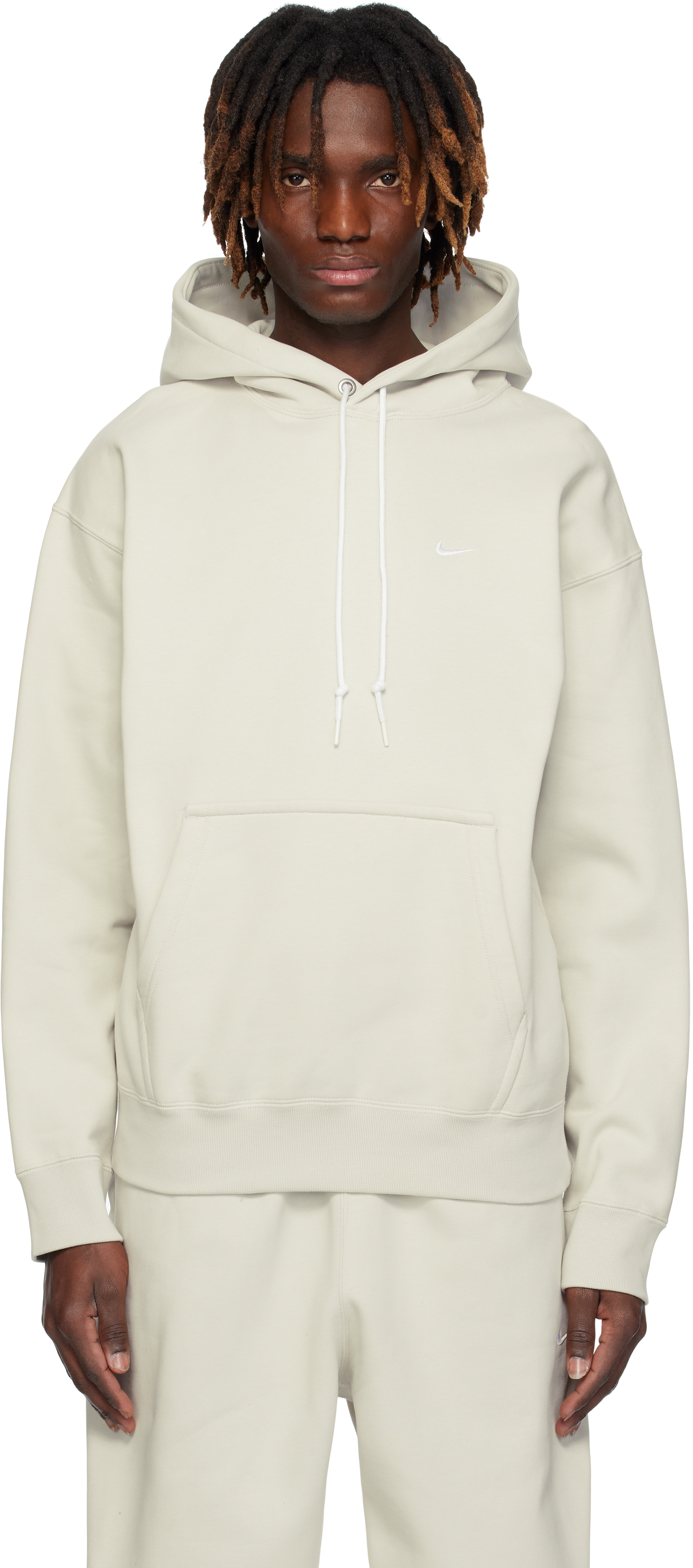 Beige Solo Swoosh Hoodie