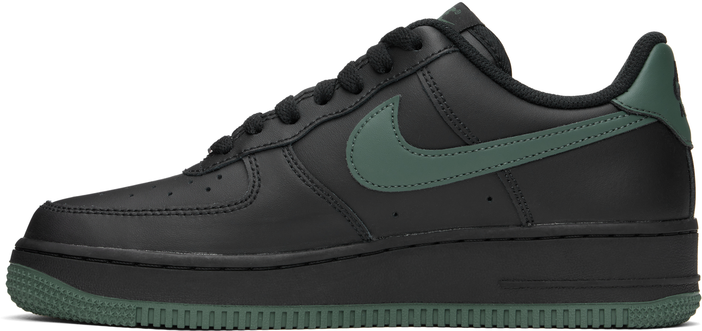 black and lime green air force ones