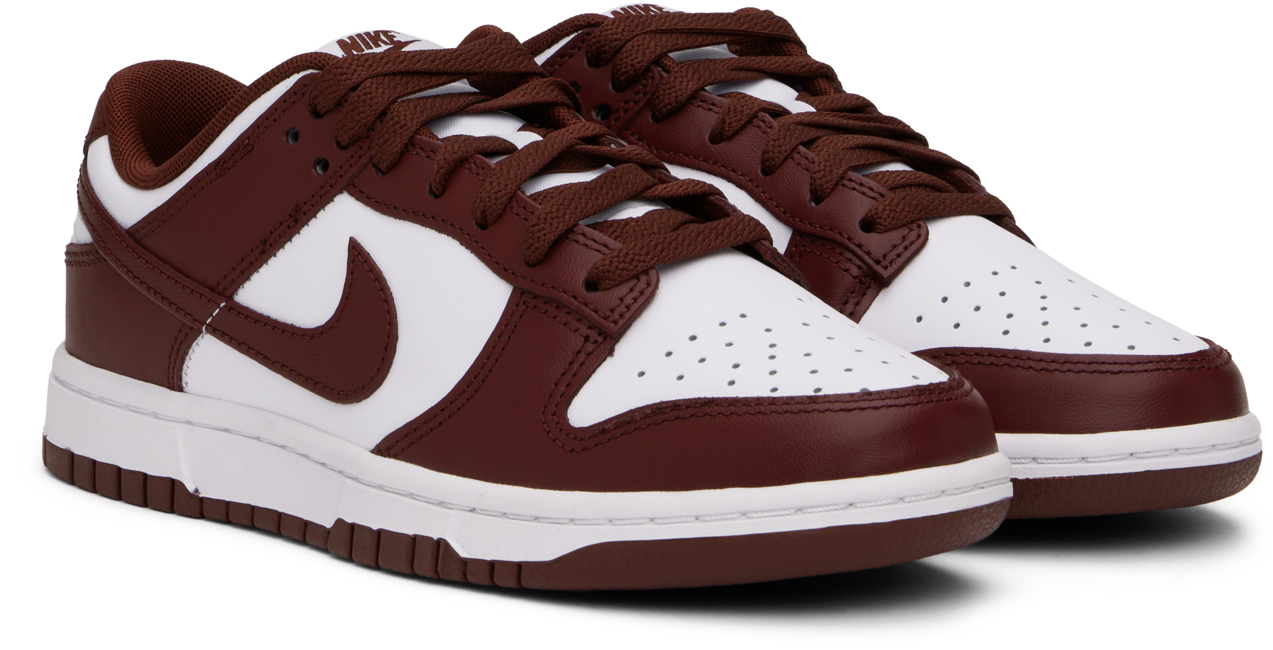 Nike Dunk Low "team Red" Sneakers In White/redwood-gym Re
