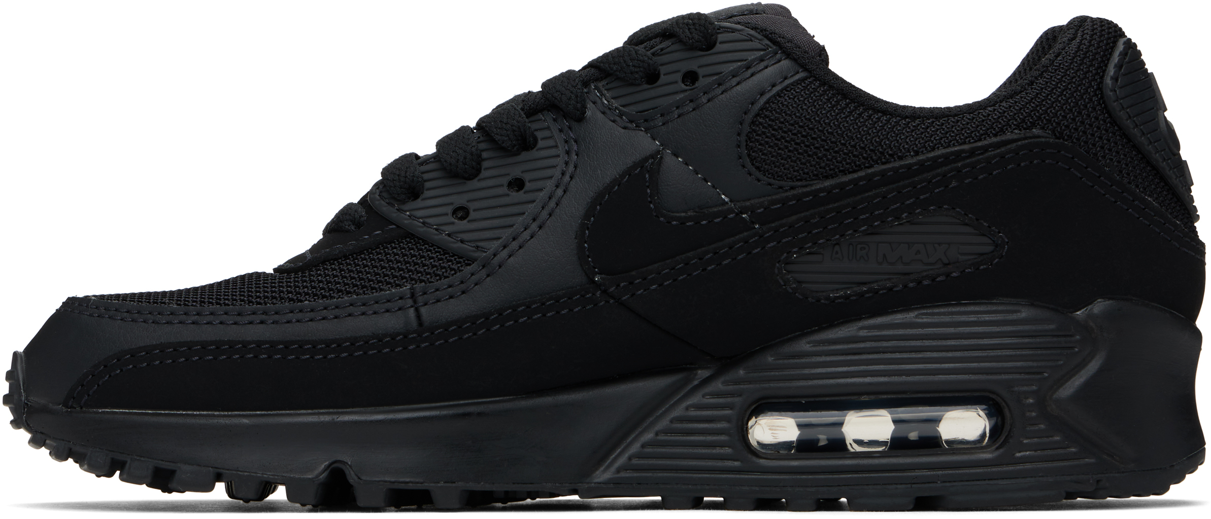 Nike Black Air Mac 90 Ltr Sneakers In Black/black-black-wh