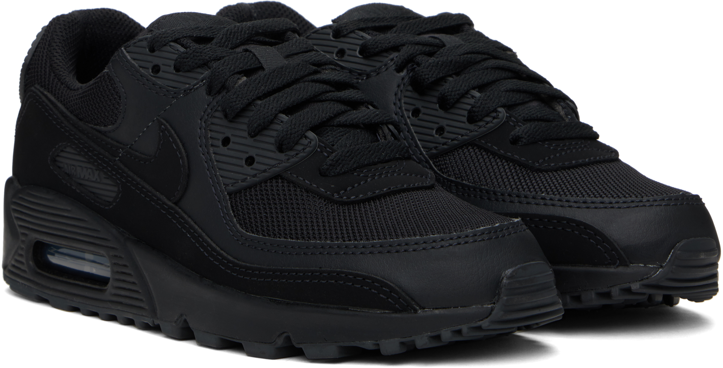 Nike Black Air Mac 90 Ltr Sneakers In Black/black-black-wh