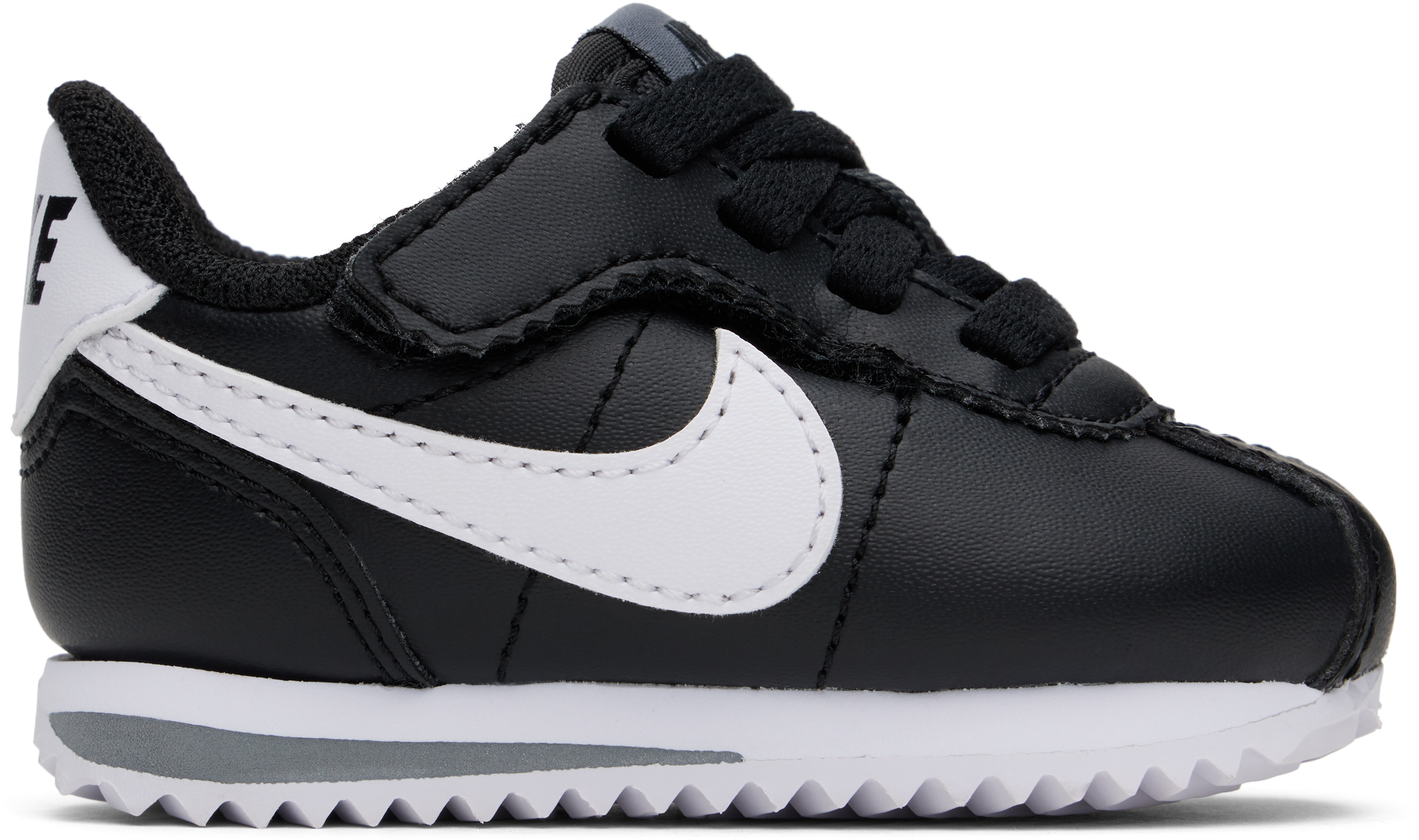 Nike Baby Black Cortez Easyon Sneakers In Black/white