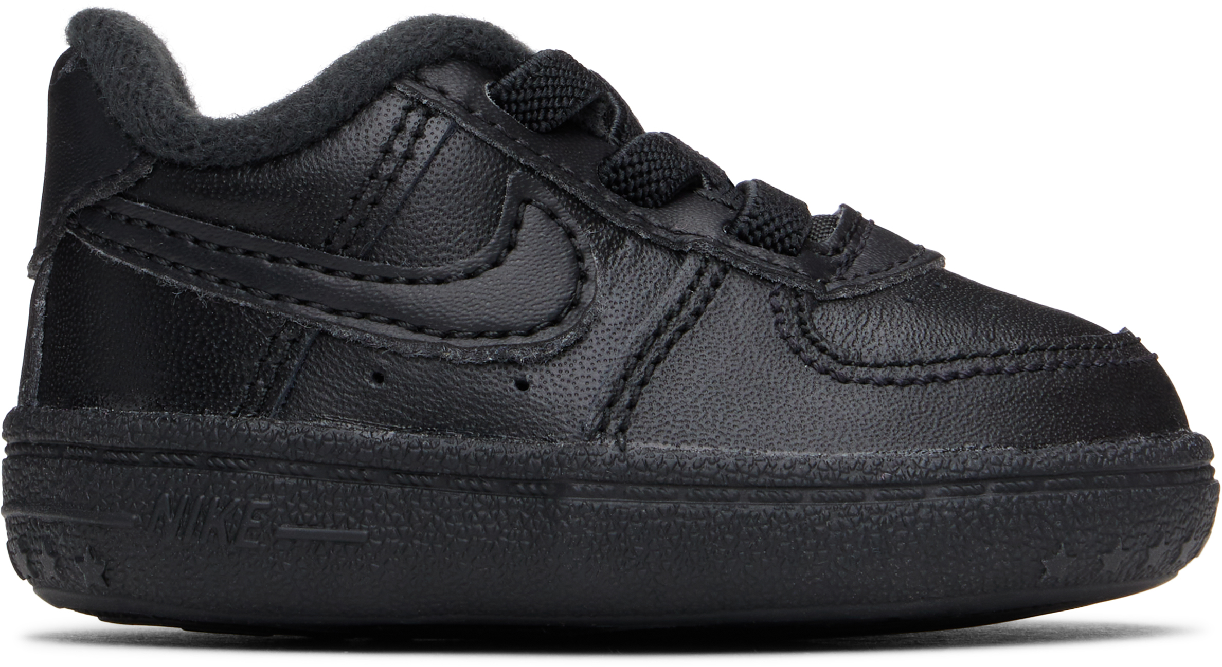 Nike Baby Black Force 1 Crib Pre-walkers In Black