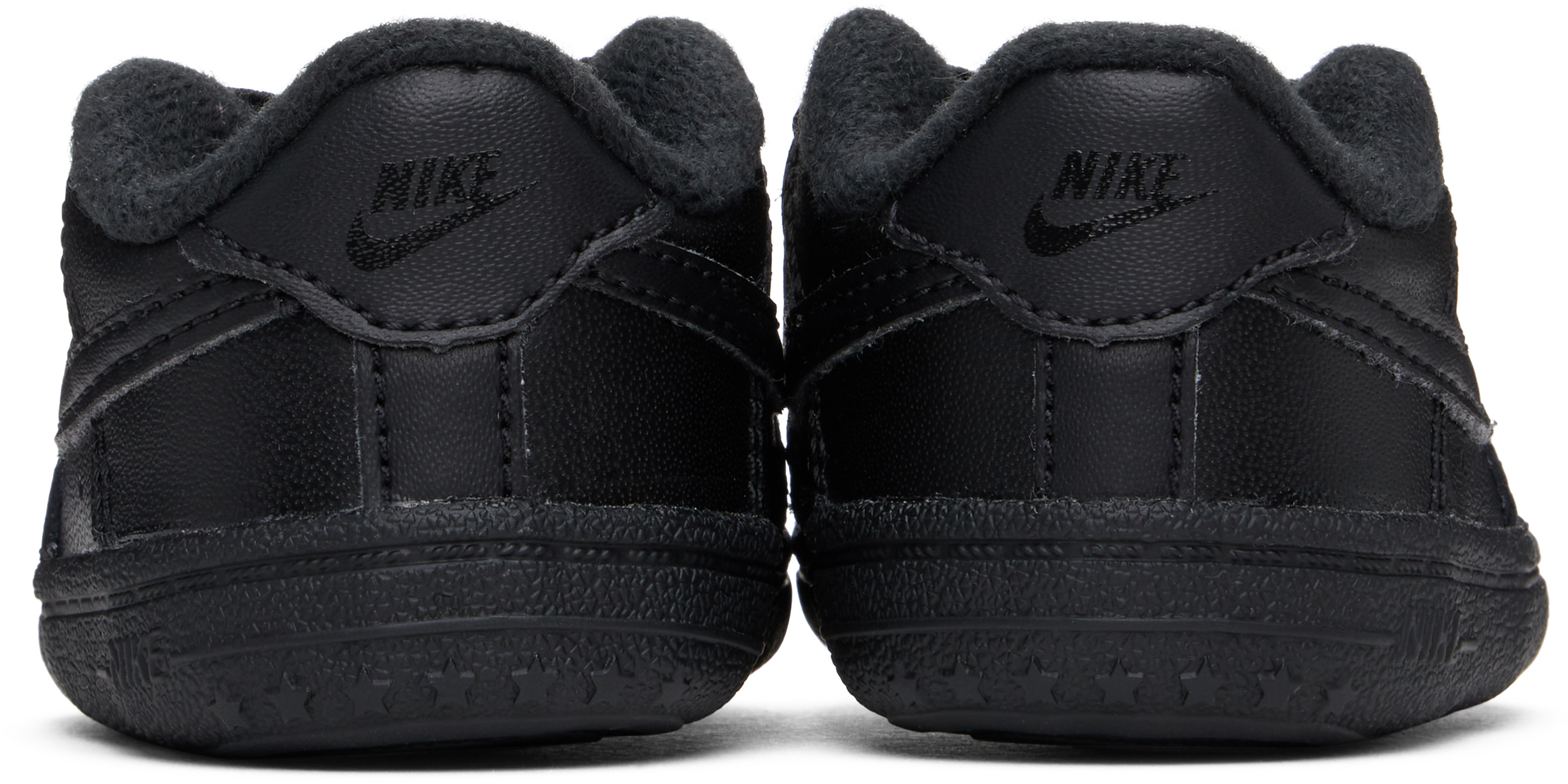 Nike Baby Black Force 1 Crib Pre-walkers In Black