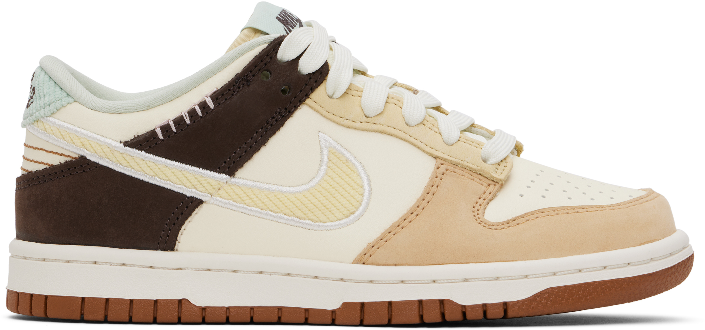 Nike Big Kids Beige Dunk Low Gs Sneakers In Coconut Milk