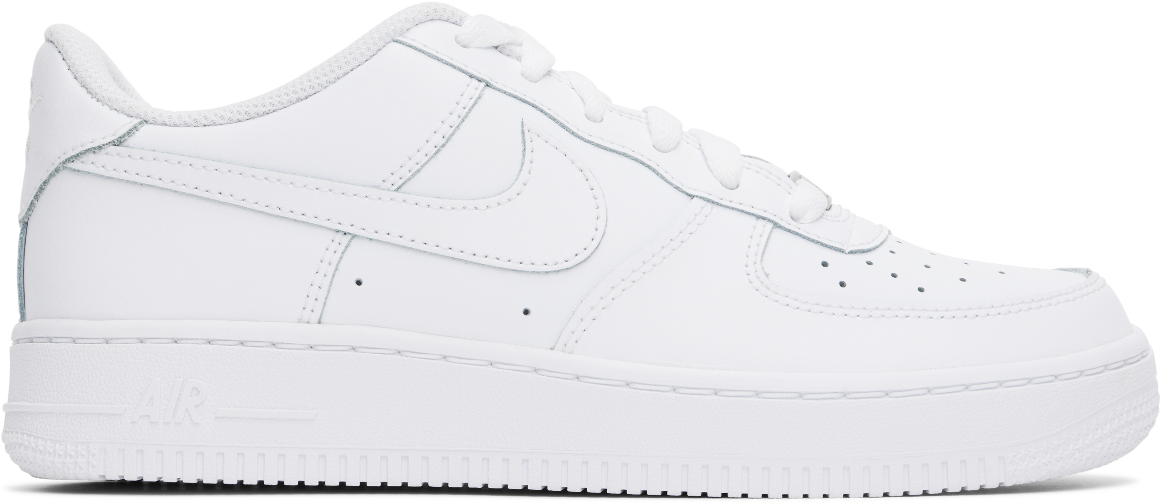 Nike Kids White Air Force 1 Le Sneakers In White/white
