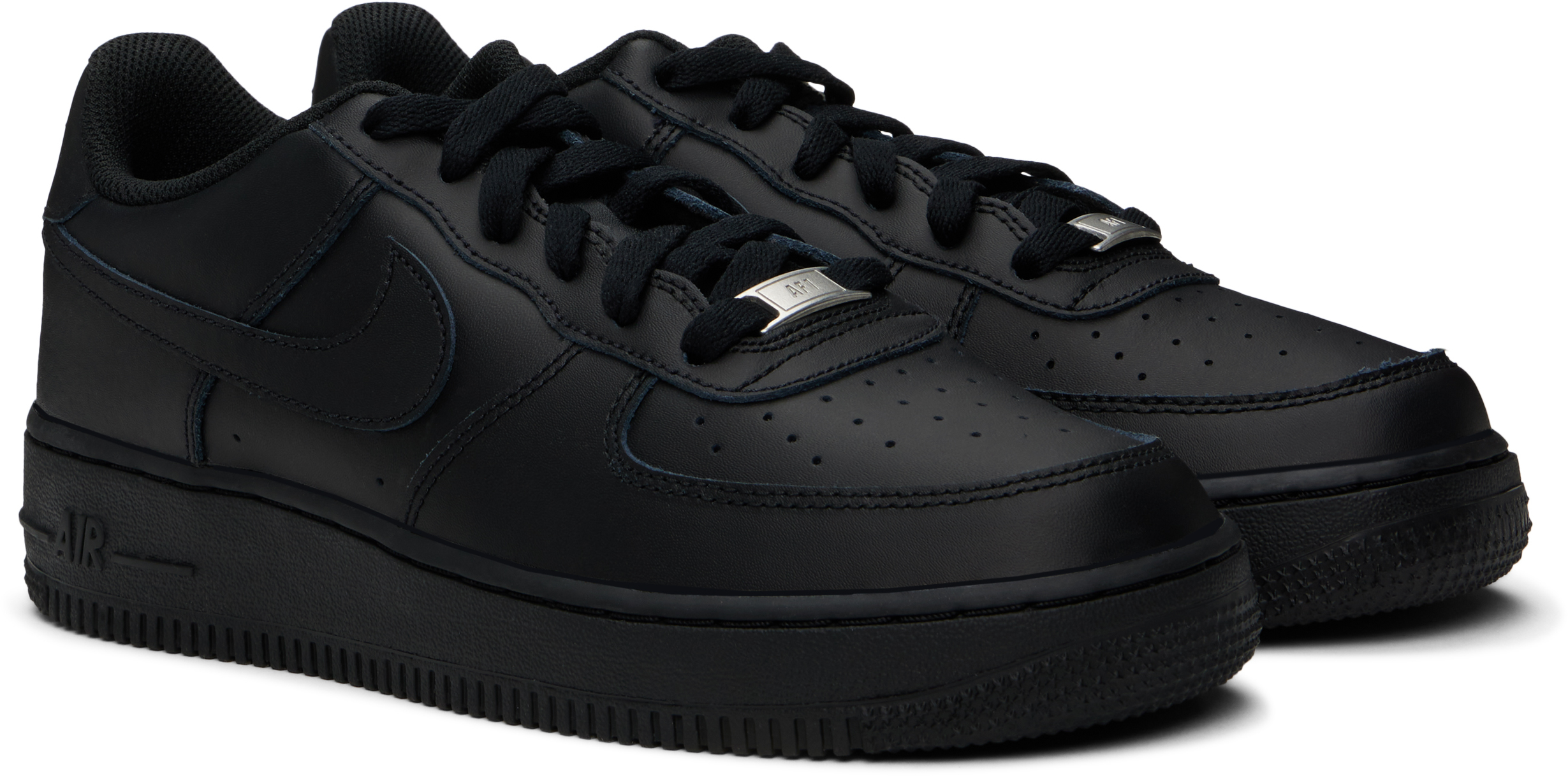 NIKE KIDS BLACK AIR FORCE 1 LE SNEAKERS 