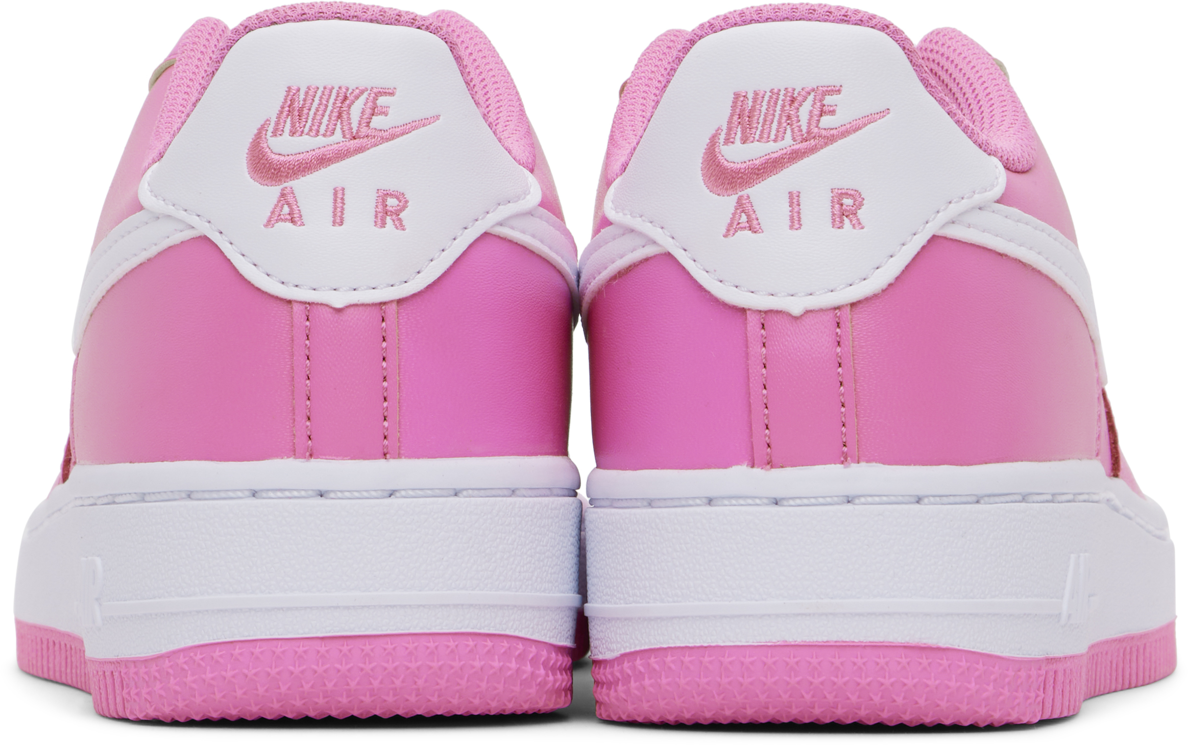 Nike Kids Pink & White Air Force 1 Gs Sneakers In Playful Pink