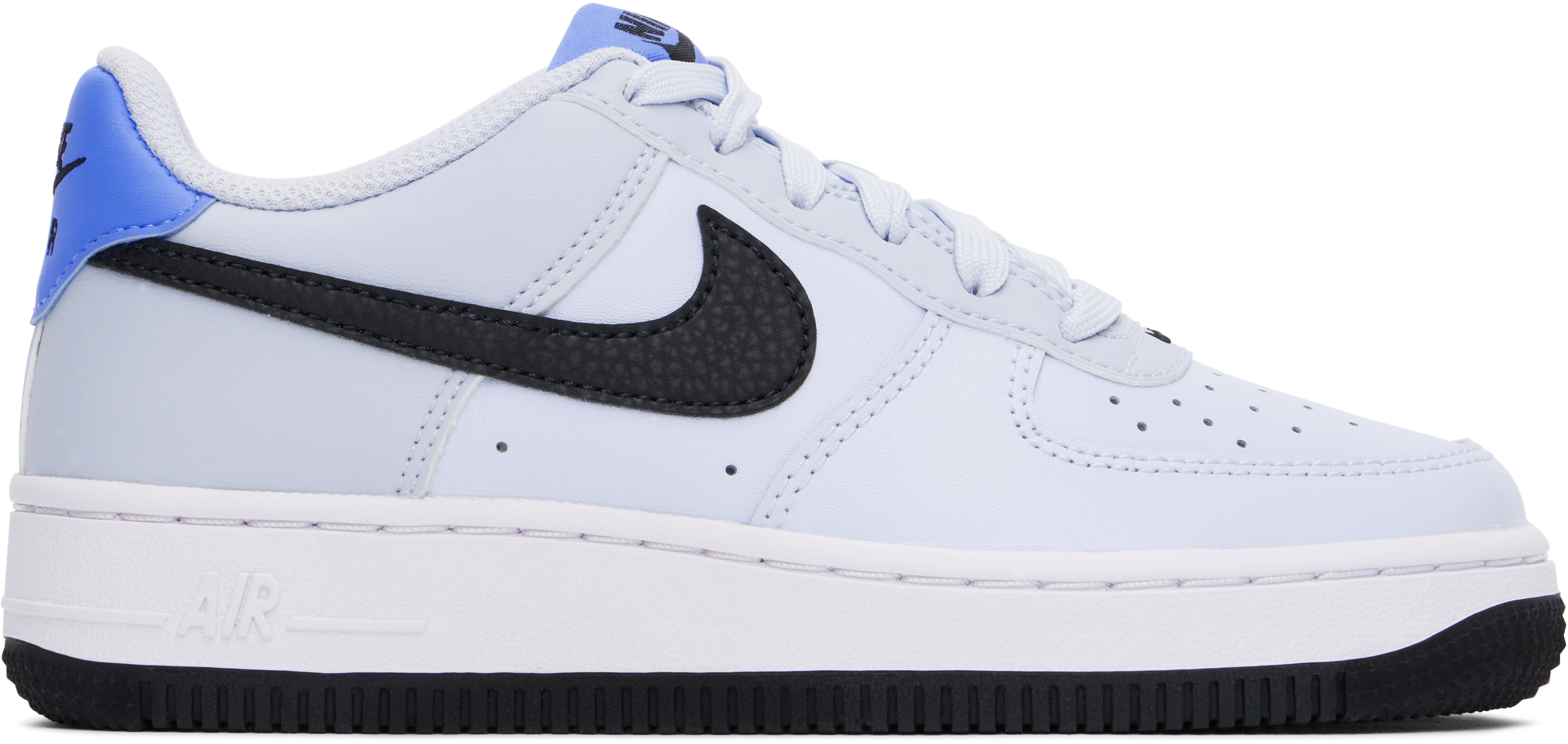 Nike Kids Blue & Black Air Force 1 Sneakers In Football Grey