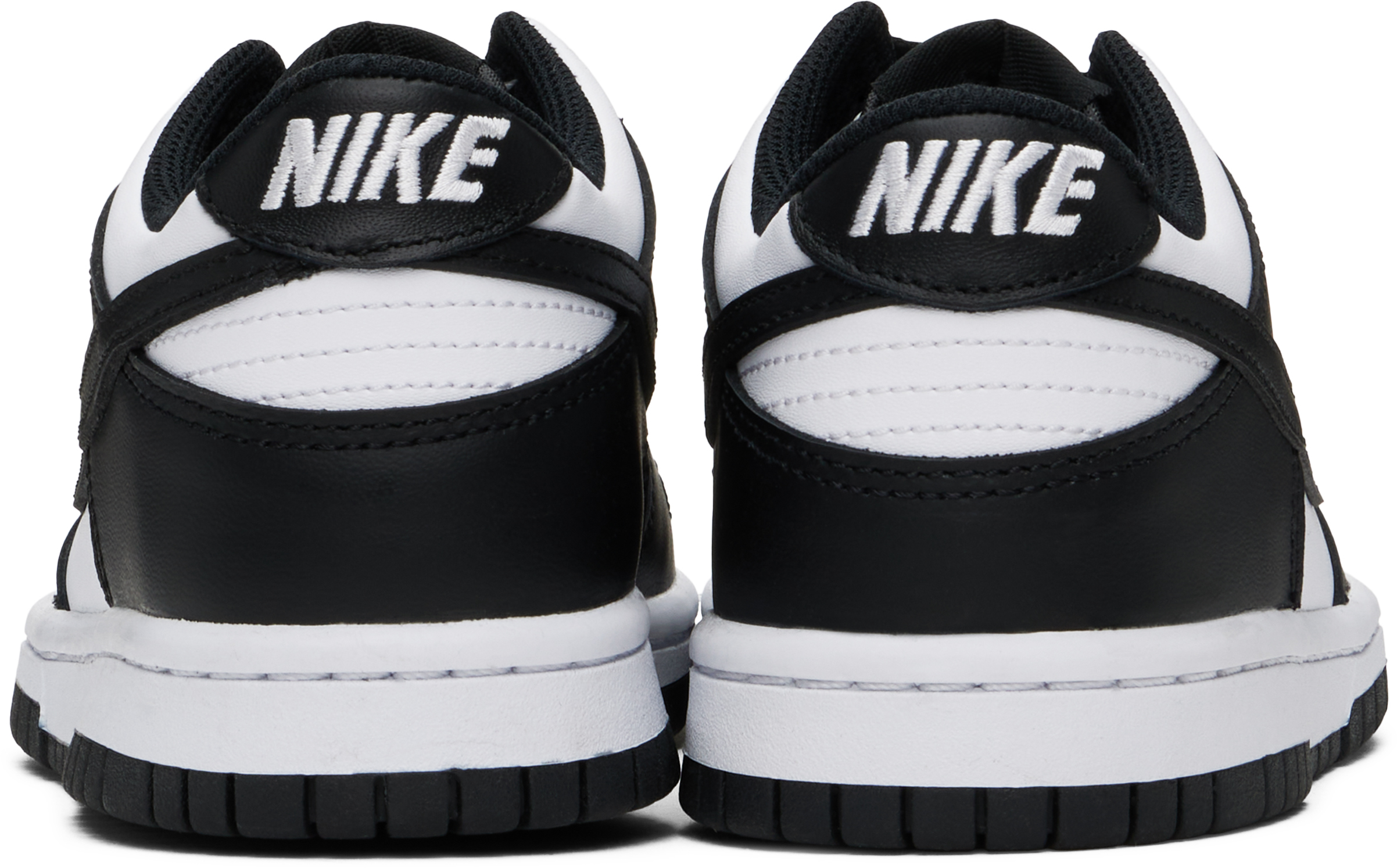 Nike Big Kids White & Black Dunk Low Sneakers In White/black