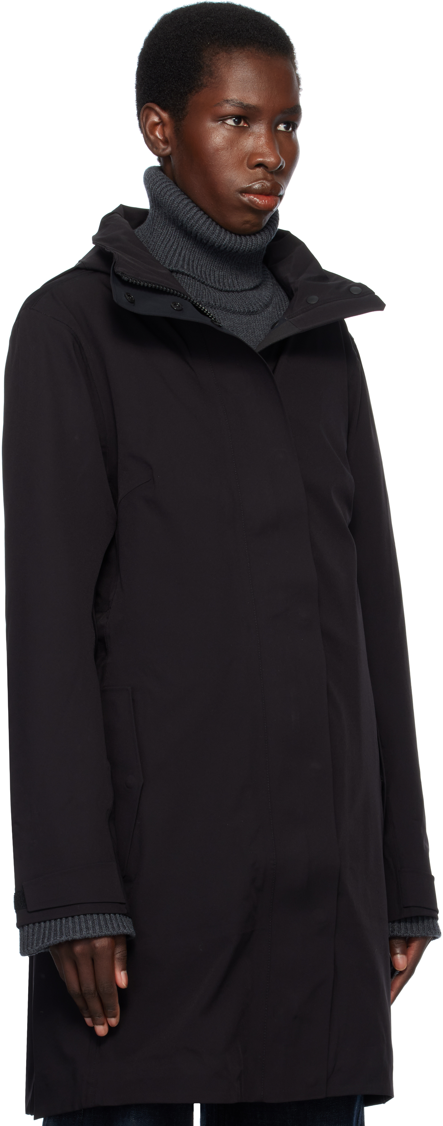 Shop Canada Goose Black Cardero Rain Coat In 61 Black - Noir