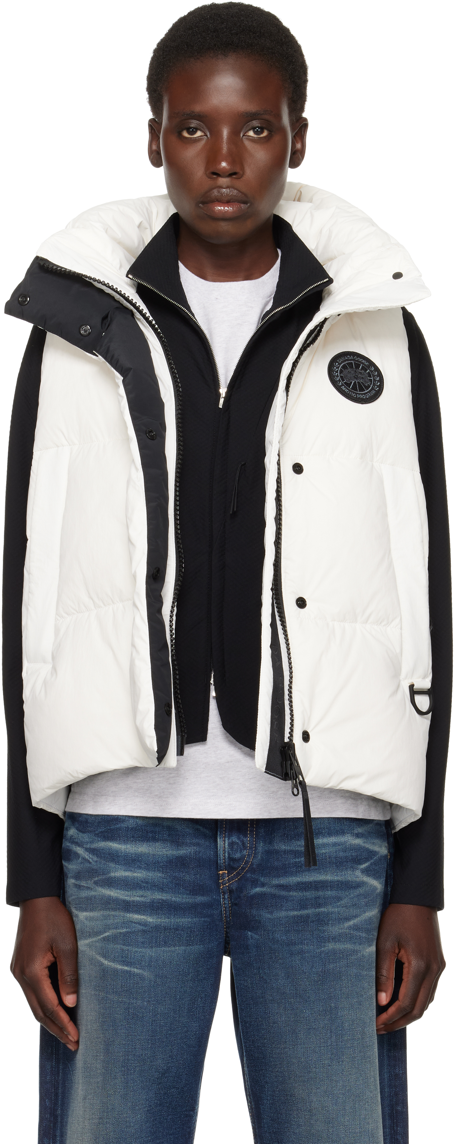 White 'Black Label' Junction Down Vest