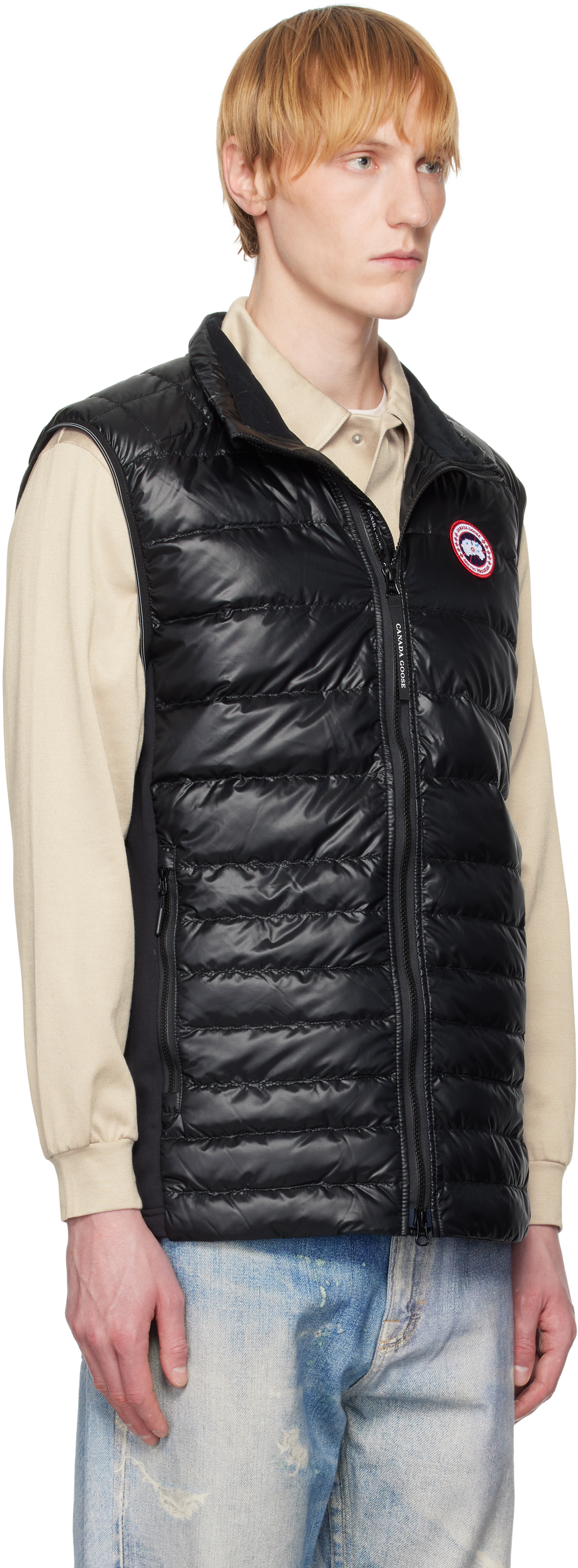 Shop Canada Goose Black Hybridge Lite Down Vest In 61