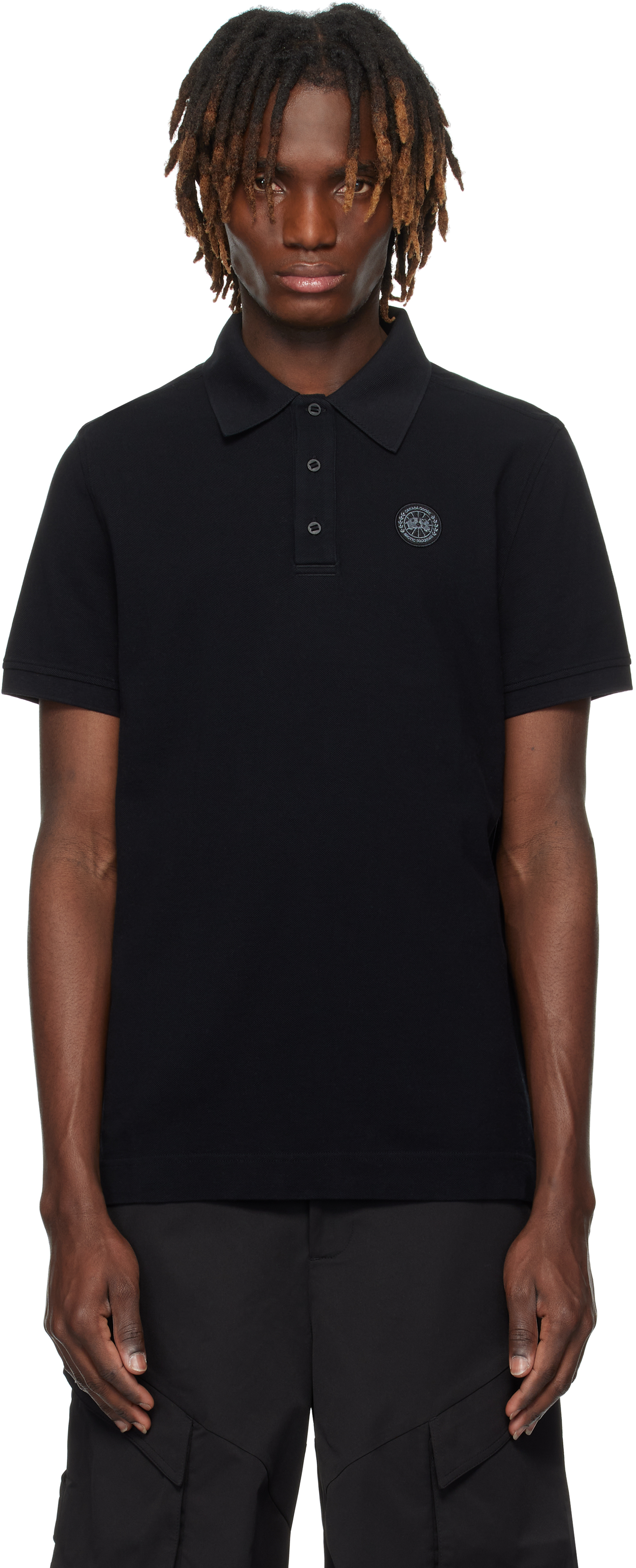 Canada Goose: Black 'Black Label' Beckley Polo | SSENSE