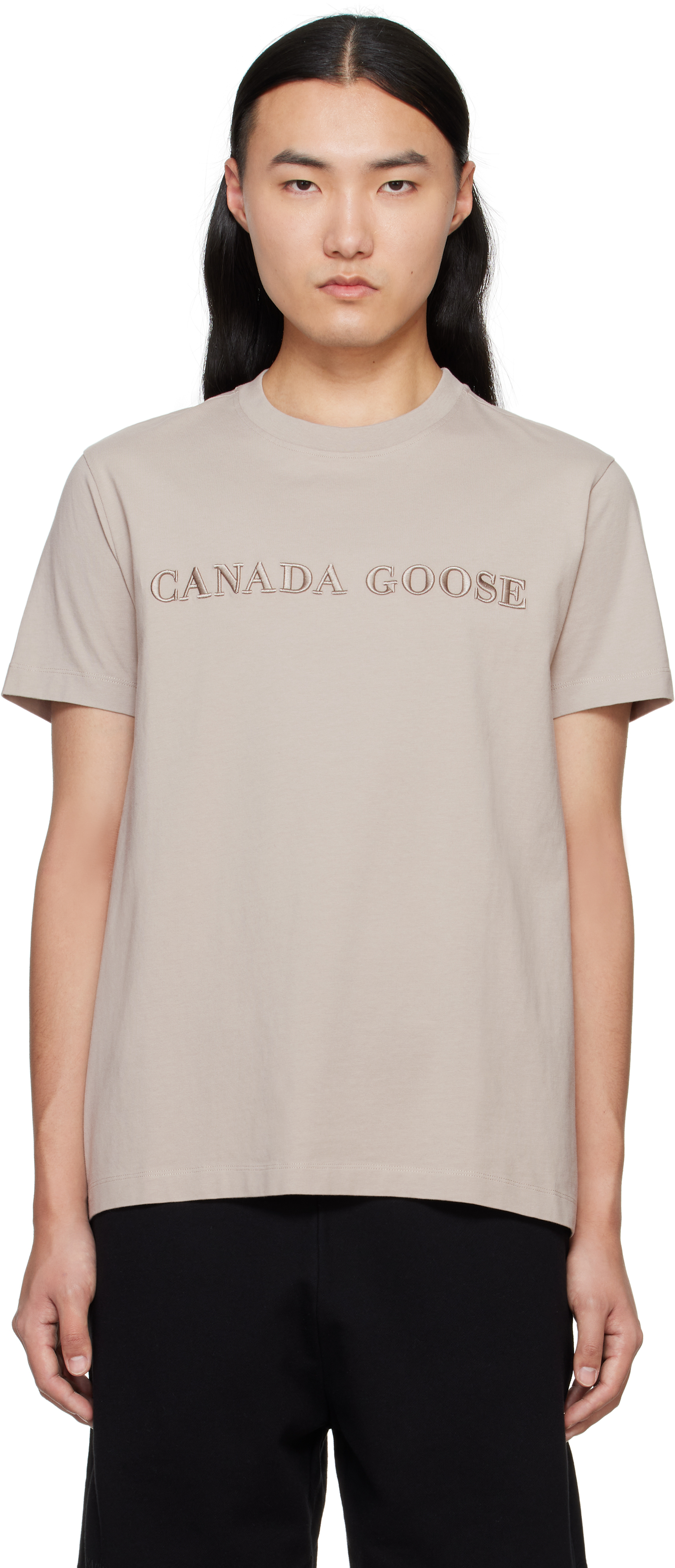 ＊Emersen Crewneck T-Shirt＊Tシャツ Canada Goose: Brown Emersen Crewneck T-shirt | SSENSE Canada