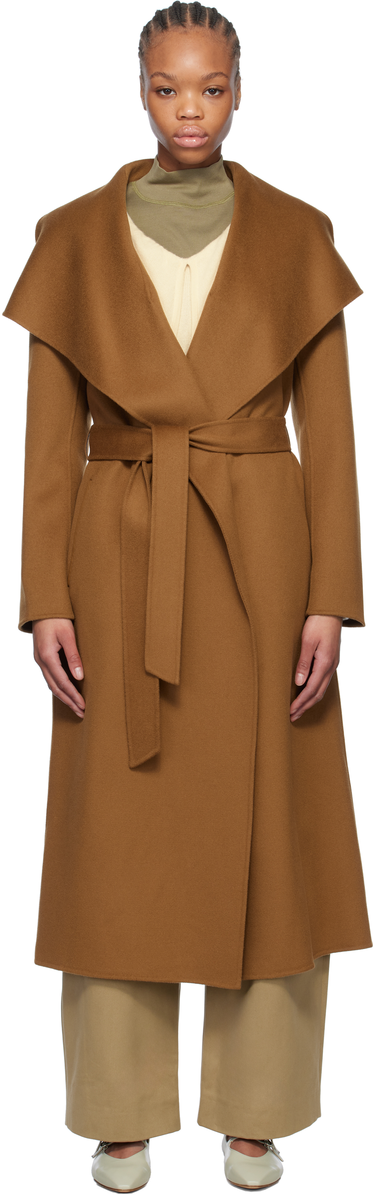MACKAGE: Tan Mai-CN Double-Face Wool Wrap Coat SSENSE 대한민국