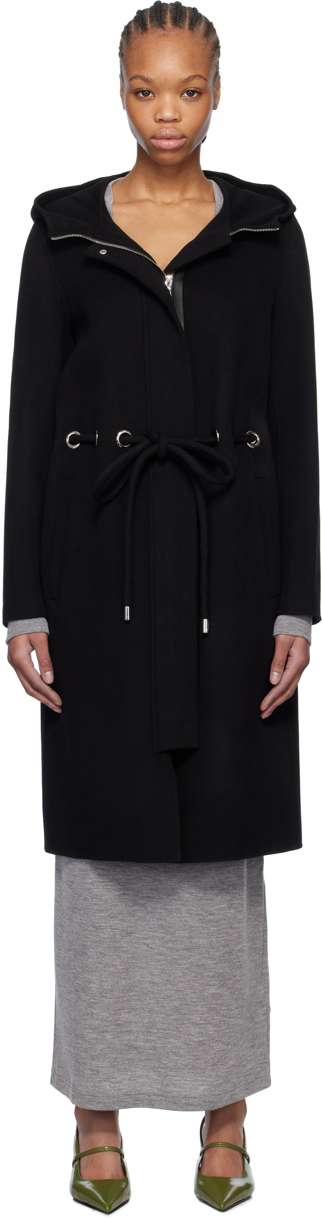 Black Blithe Handmade Wool Coat