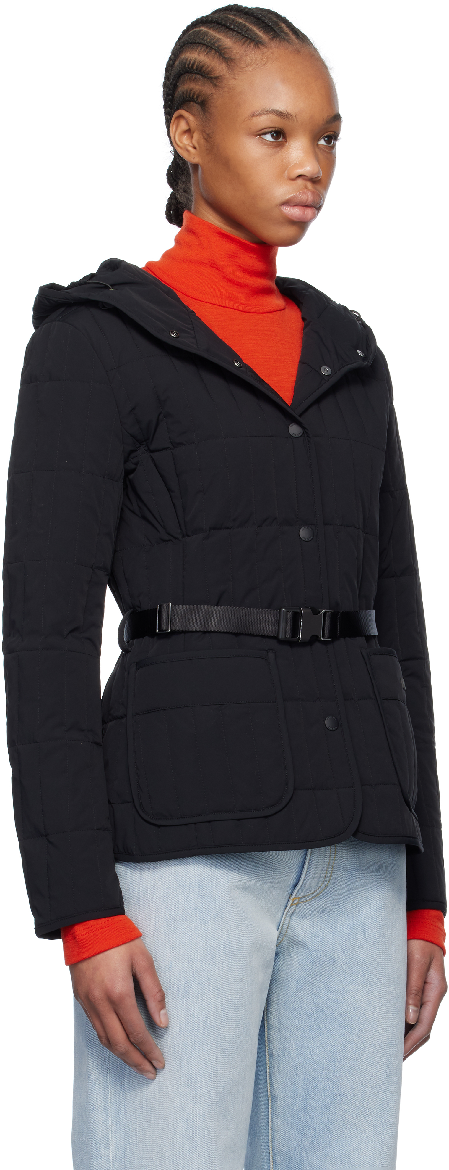 Mackage Black Raja Vertical Quilted Light Down Jacket In C0001 Black