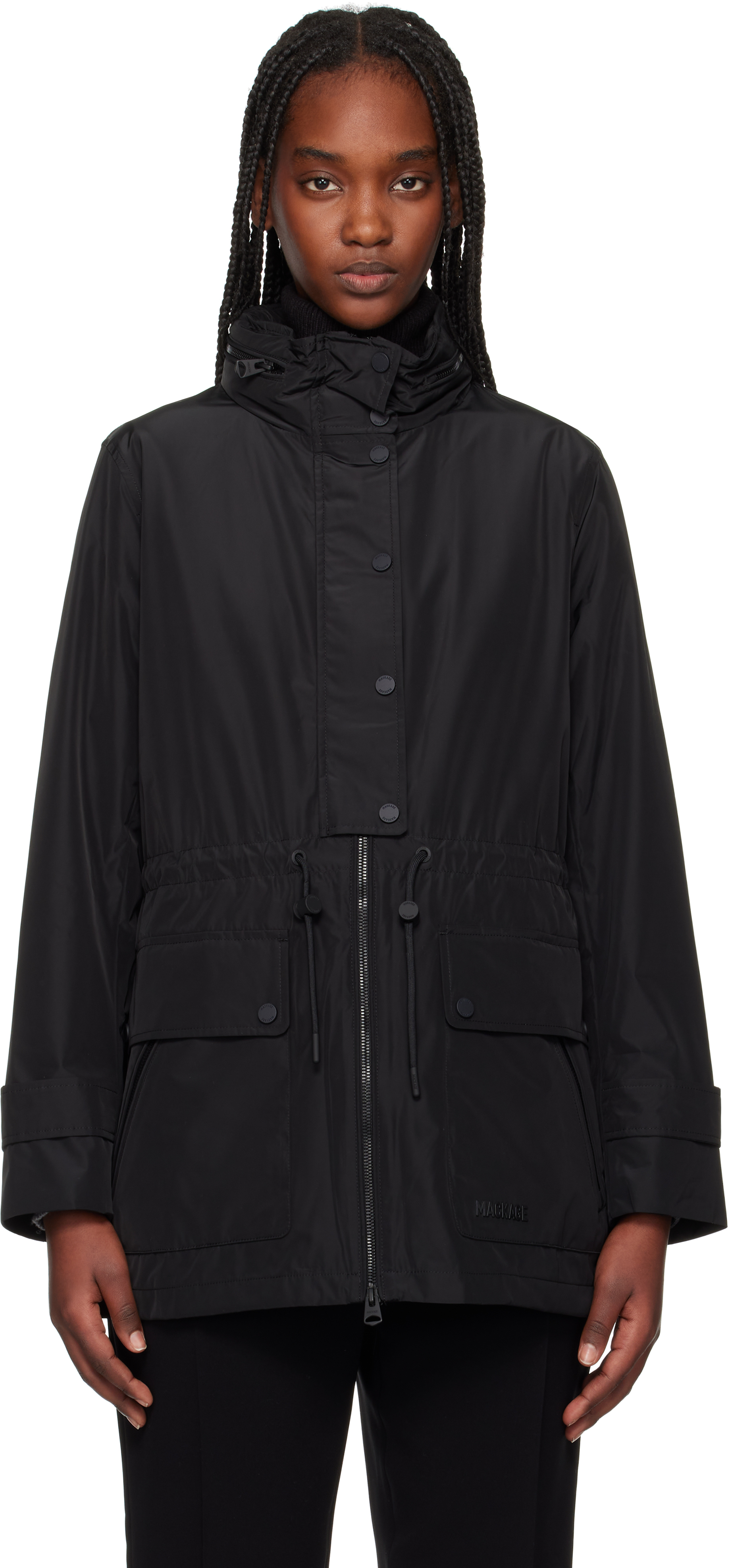 【関税込み】MACKAGE ブラック Keryn レインジャケット MACKAGEのブラック Keryn レインジャケットがセール中