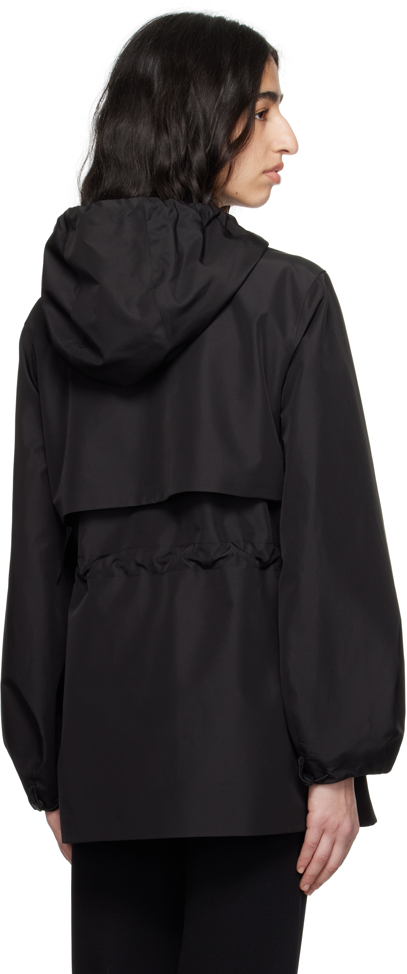 Mackage Black Kalea-z Hooded Rain Jacket In C0952 Black-trench