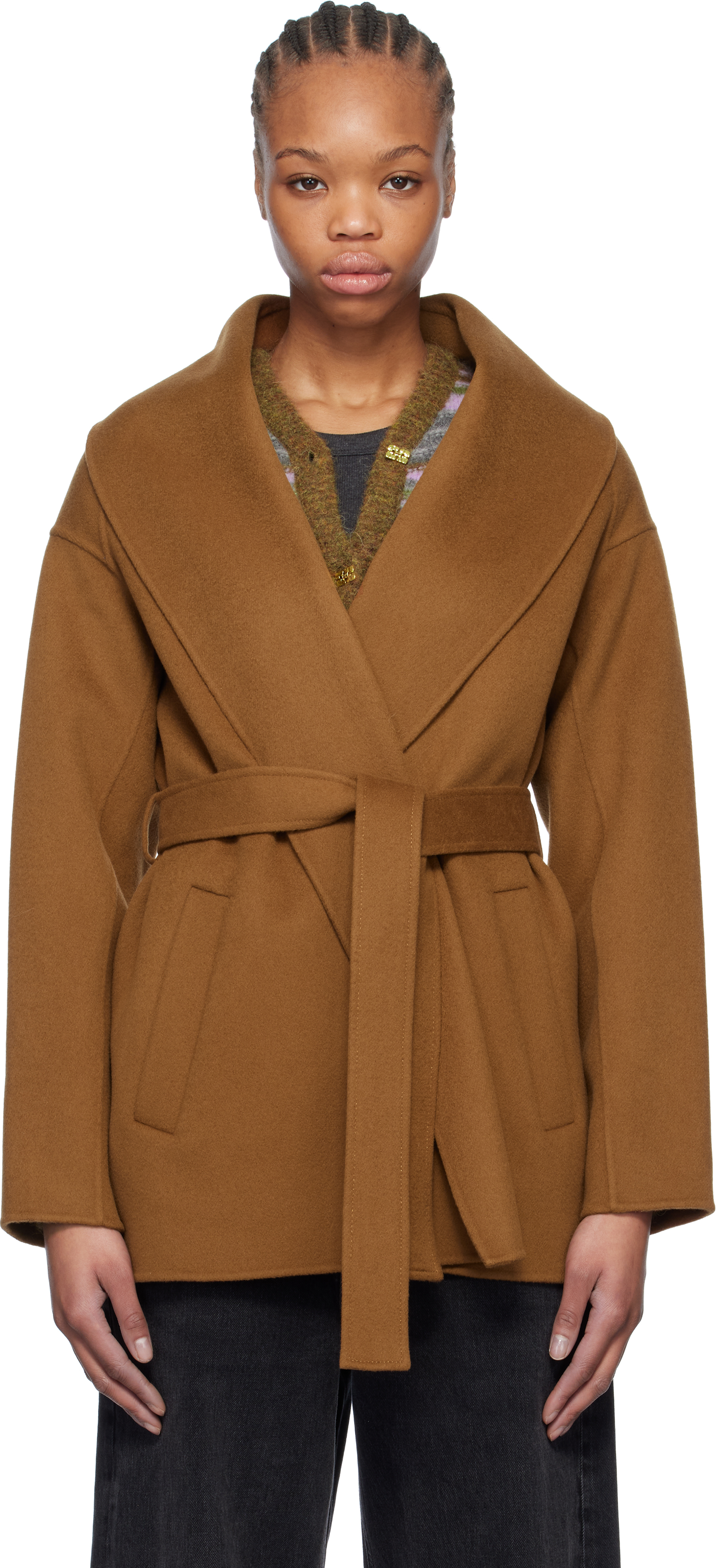 Mackage Tan Tyra Jacket In C1201 Earth Brown