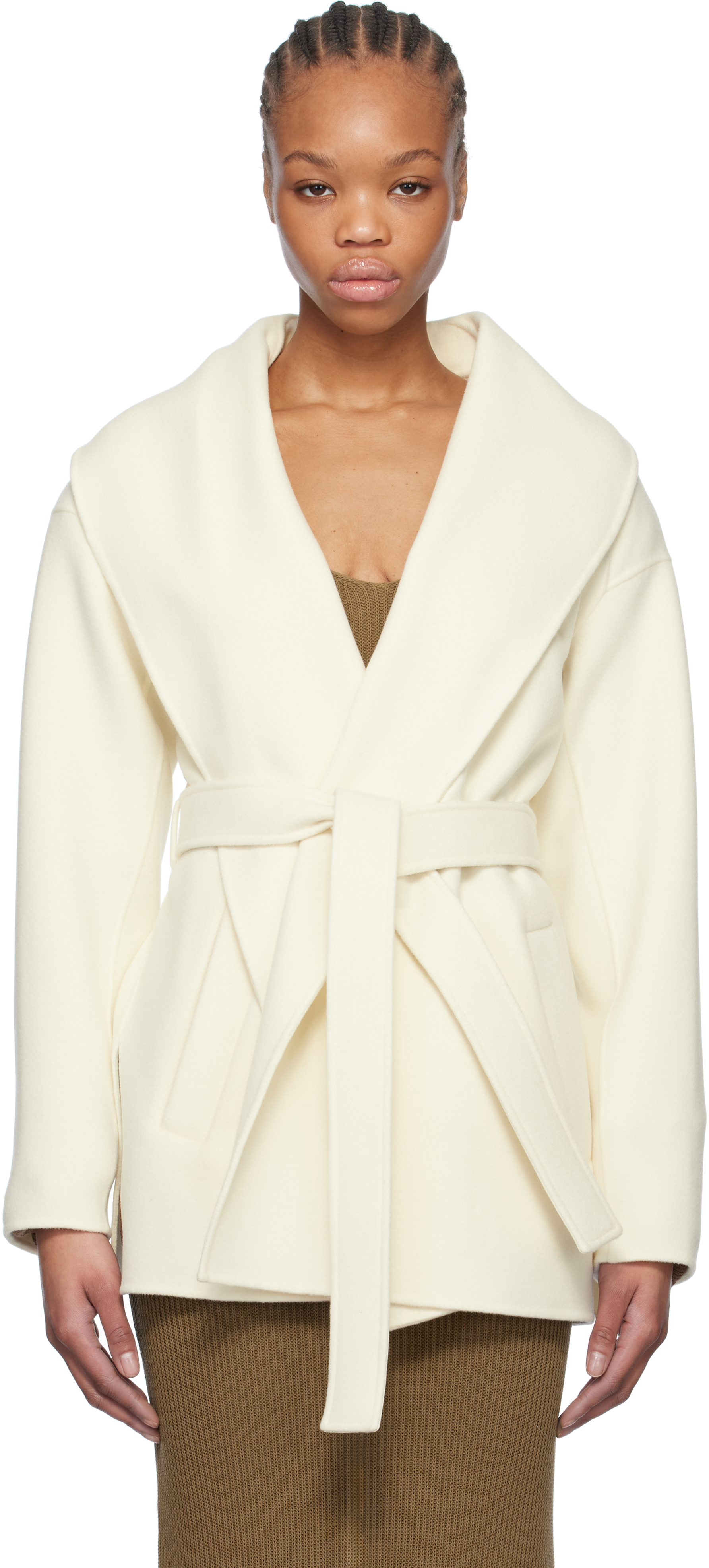 【関税込み】MACKAGE オフホワイト Tyra ジャケット TYRA Double-Face wool robe jacket for Women | Mackage US