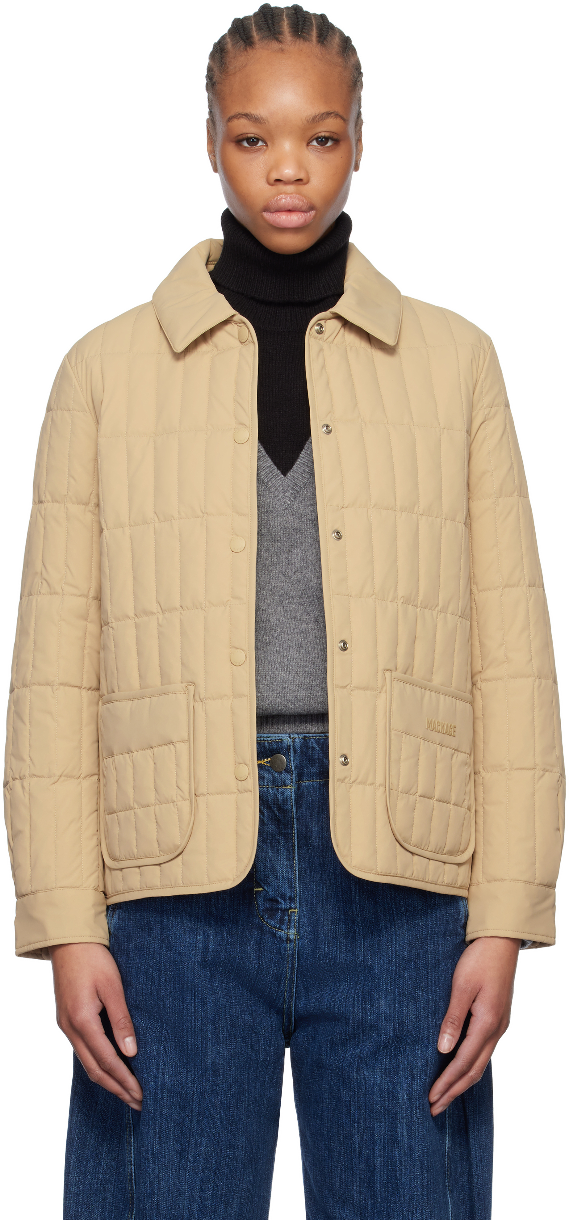 Beige Dulcia Down Jacket