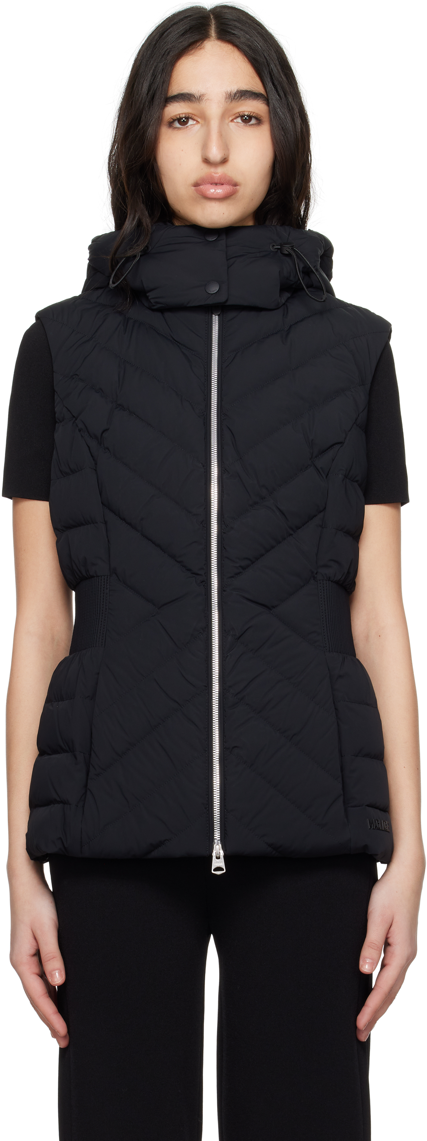 Red Hoshi Hooded Light Down Vest