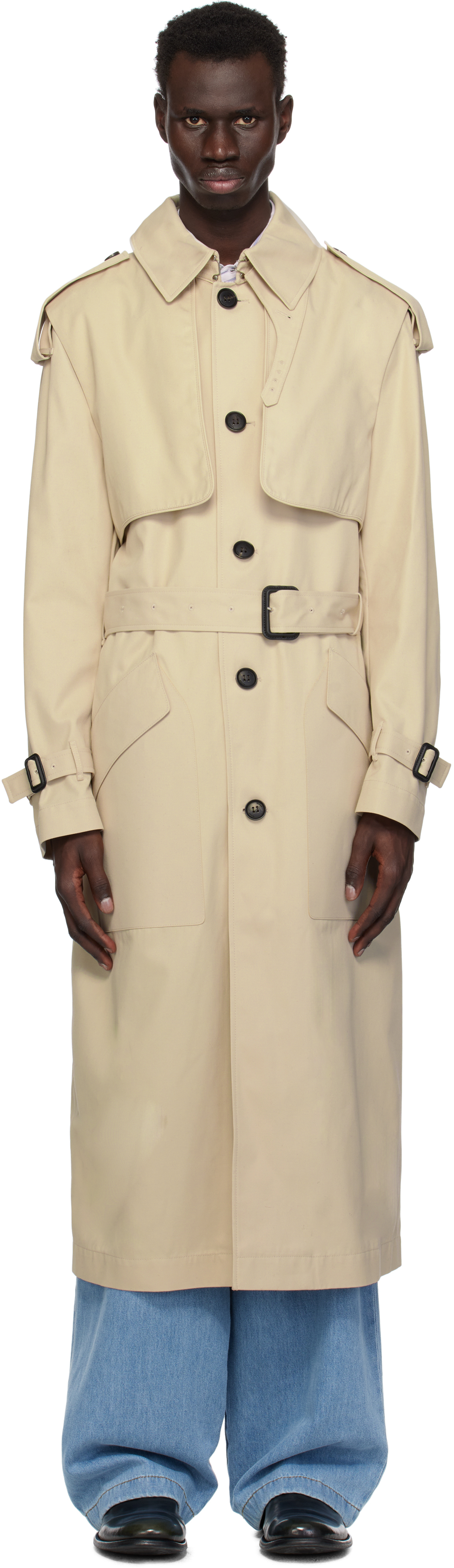 Beige Beau Trench Coat by MACKAGE on Sale
