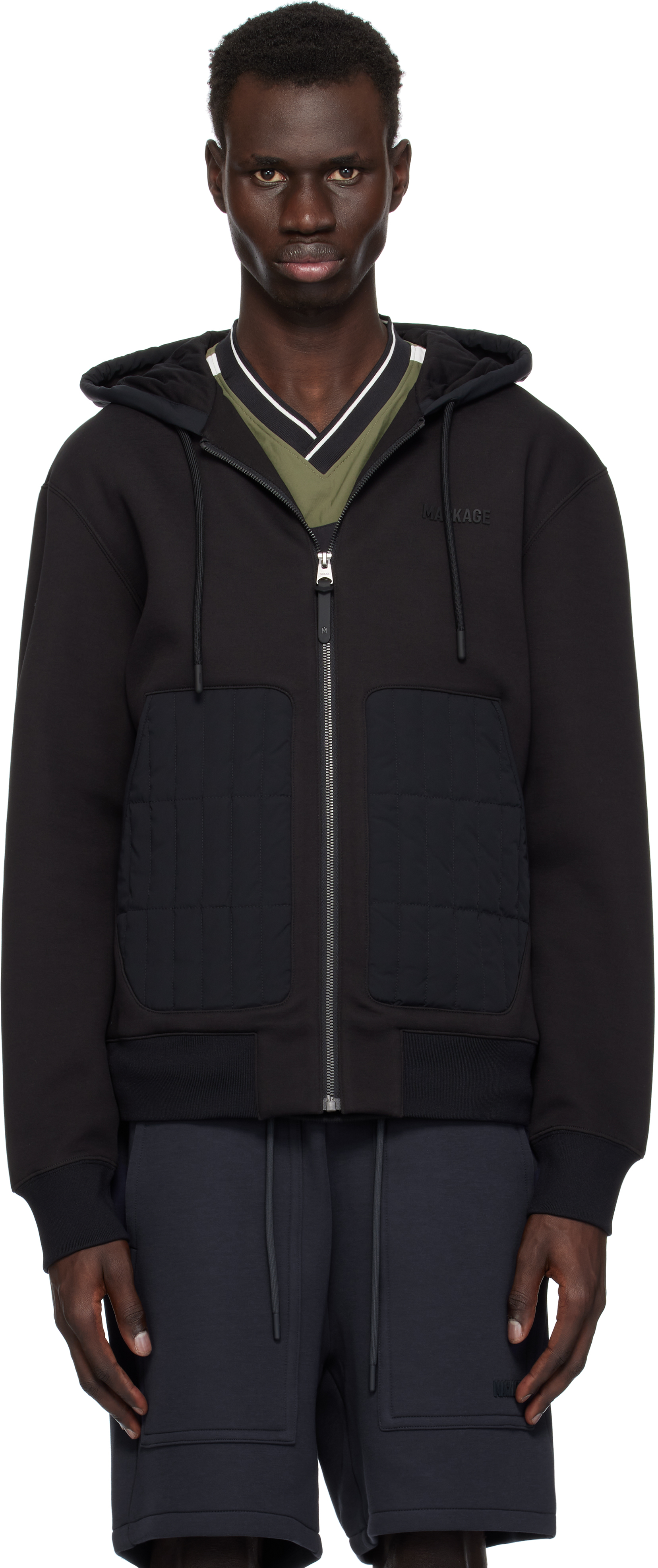 【関税込み】MACKAGE ブラック Cruz ダウンフーディ MACKAGE: ブラック Cruz ダウンフーディ | SSENSE 日本