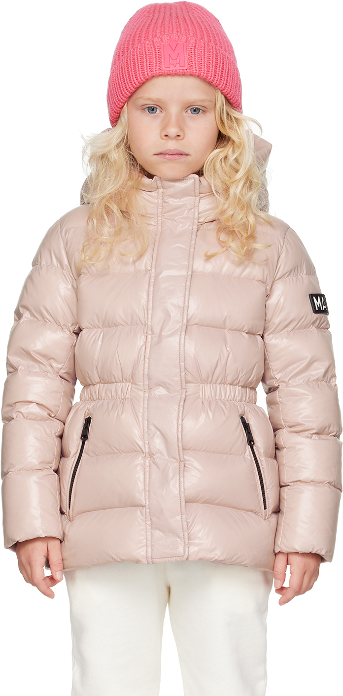 Shop Mackage Kids Pink Alannis Down Jacket In Bright Pink