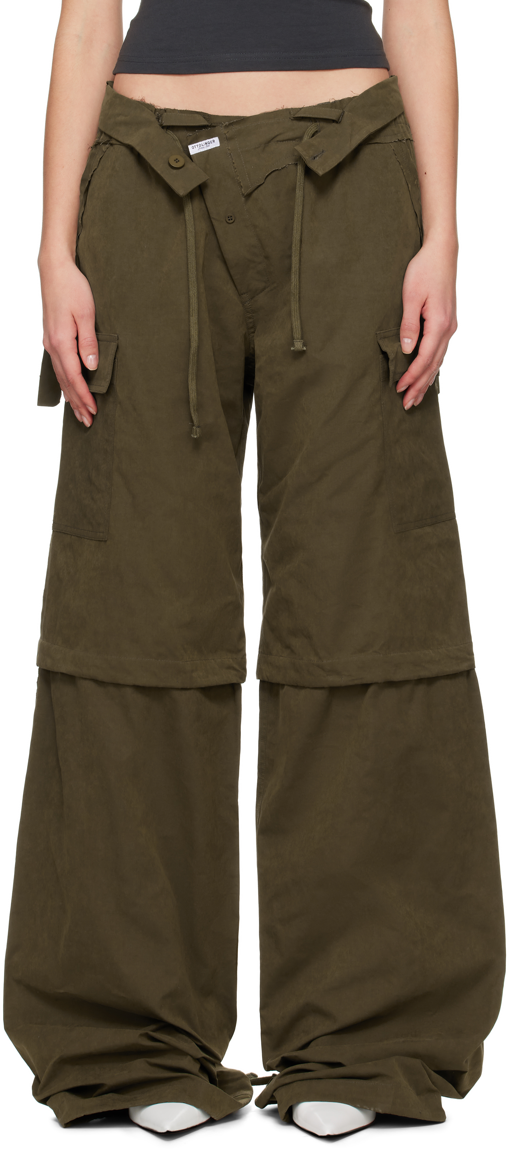 Khaki Baggy Cargo Pants