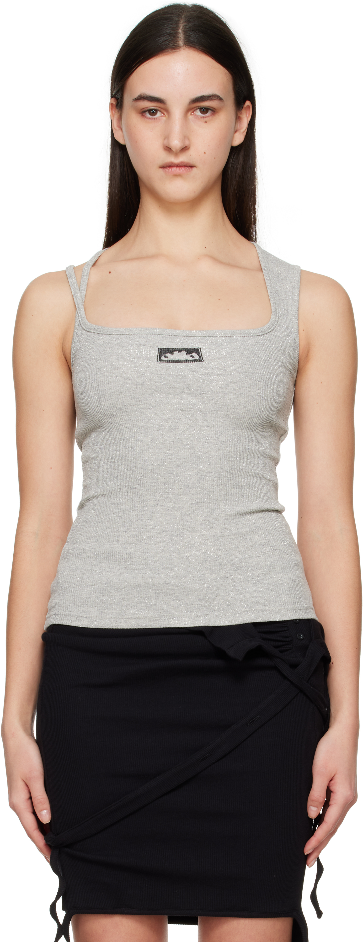 Gray Dirndl Tank Top