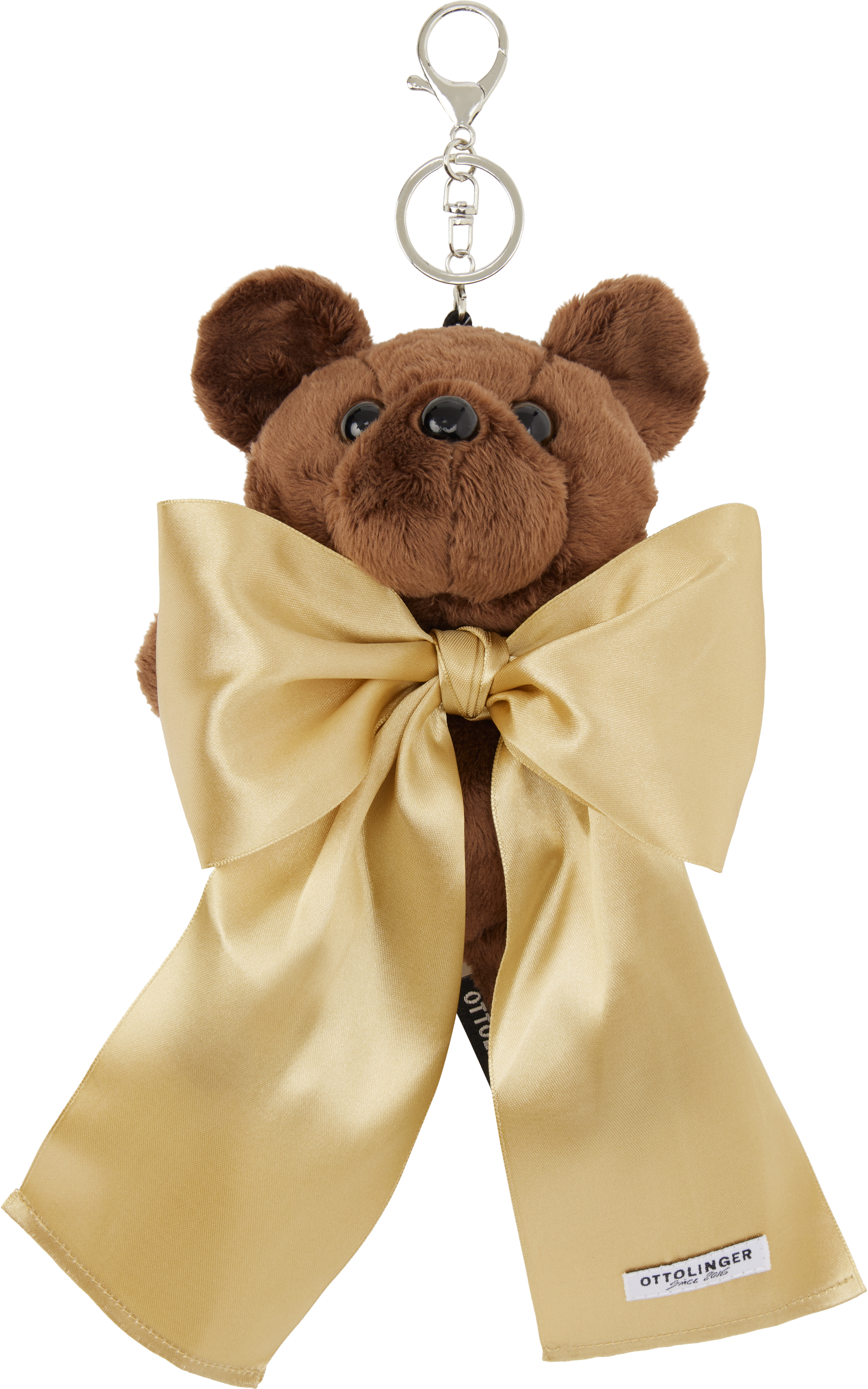 Brown Bow Teddy Keychain